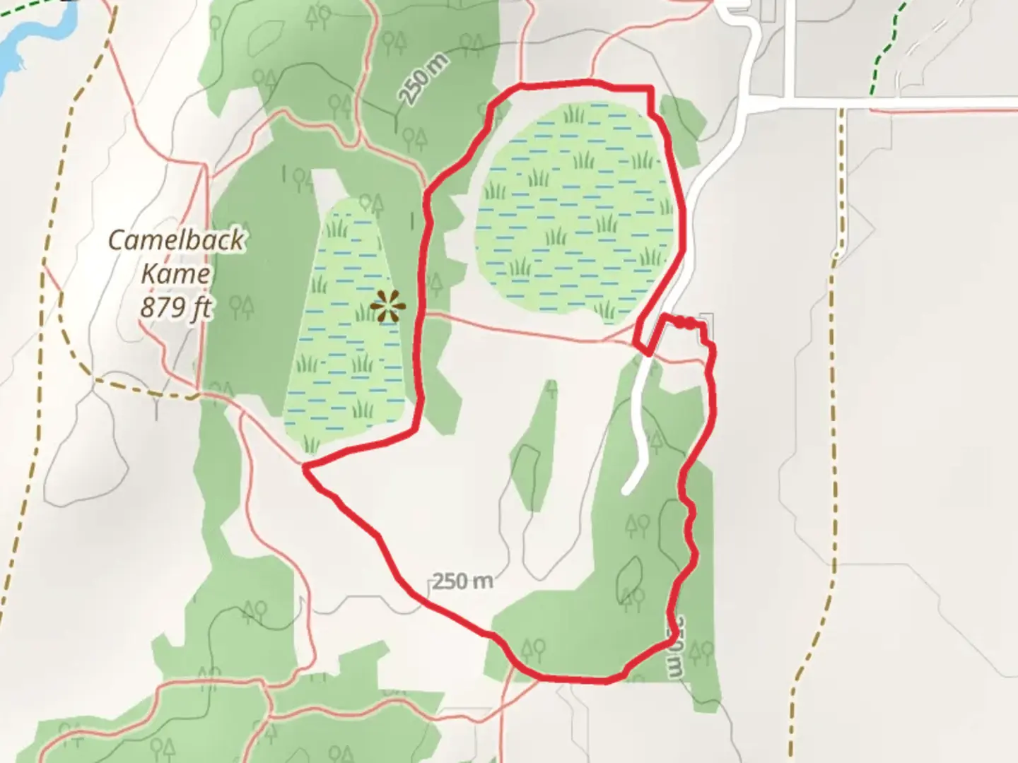 An image depicting the trail Glacial Park Lost Valley Loop - Short from Harts Road and its surrounding area.