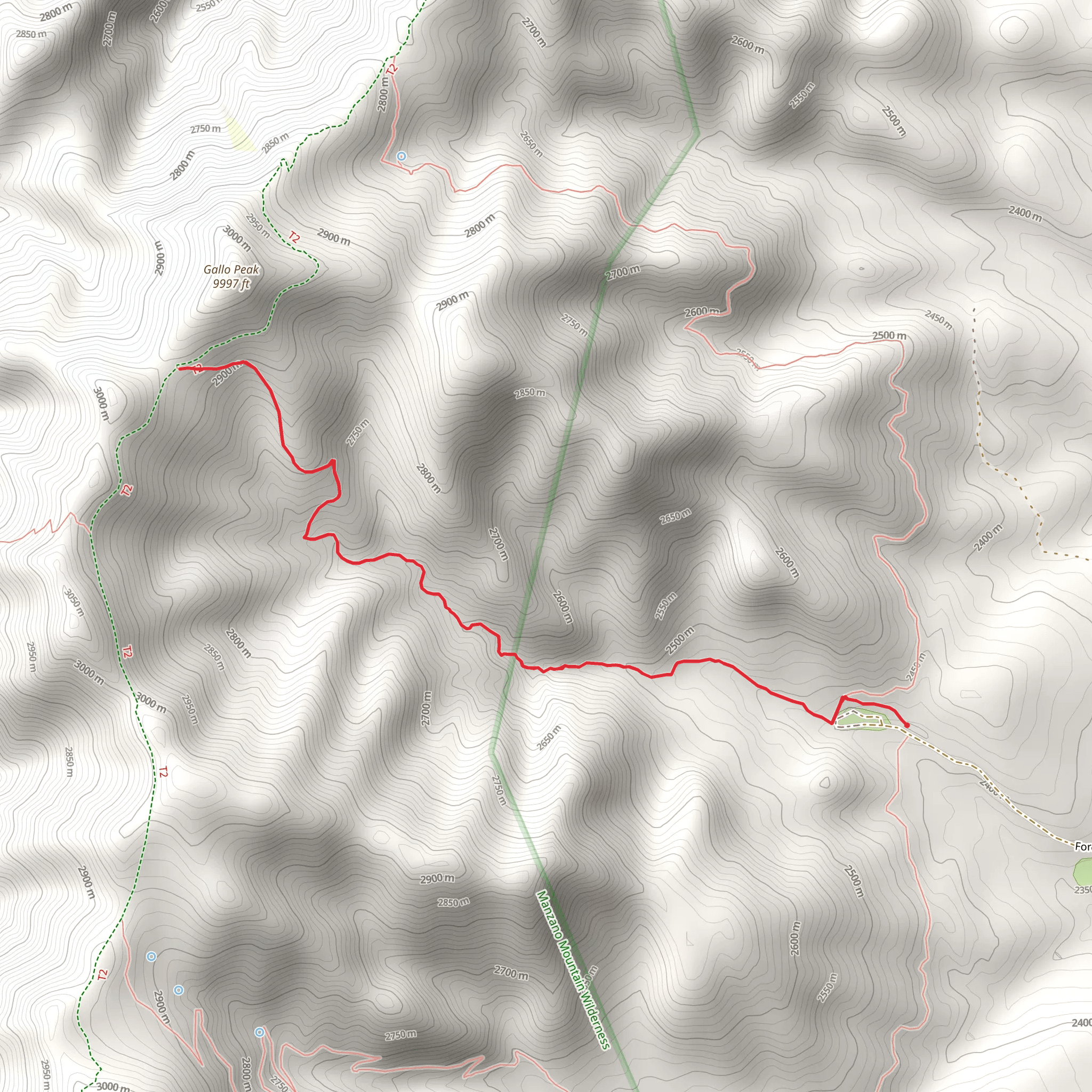 Red Canyon Trail mobile static map