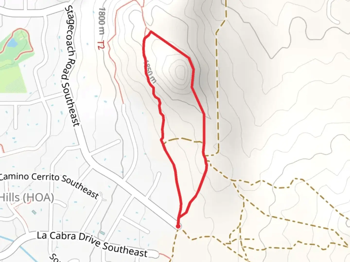 An image depicting the trail Stagecoach Road Southeast Loop - North and its surrounding area.