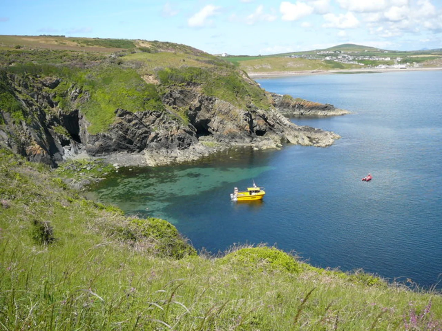 An image depicting the trail Porth Mear Cove National Trust Loop and its surrounding area.