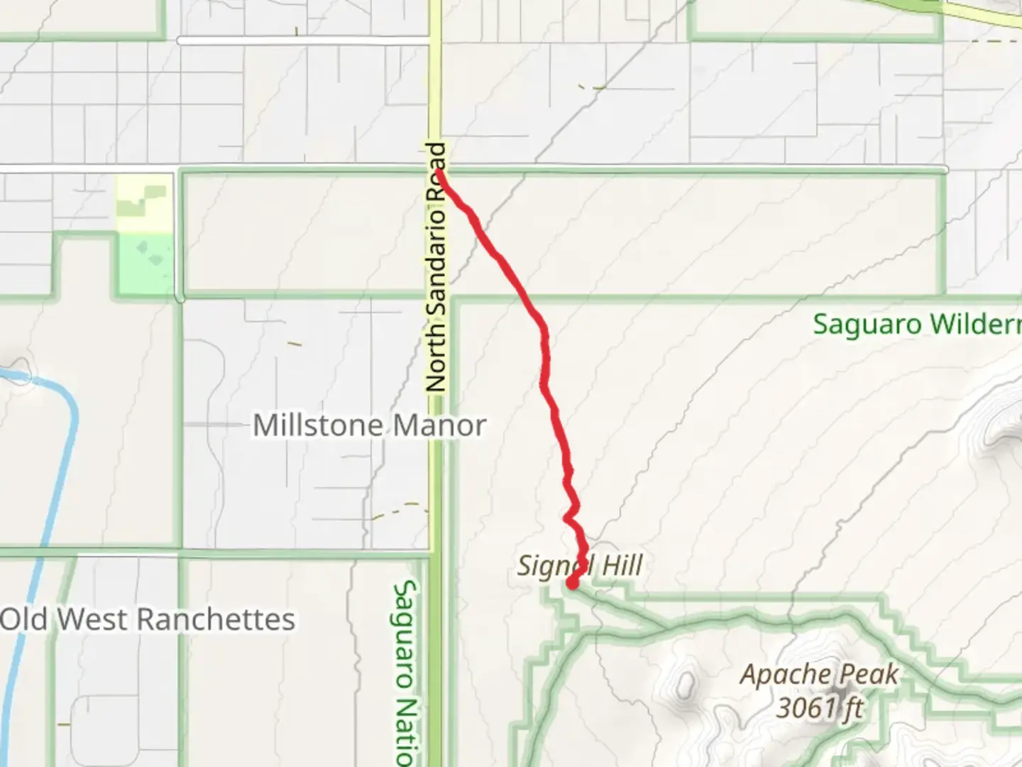 An image depicting the trail Cactus Wren Trail and its surrounding area.
