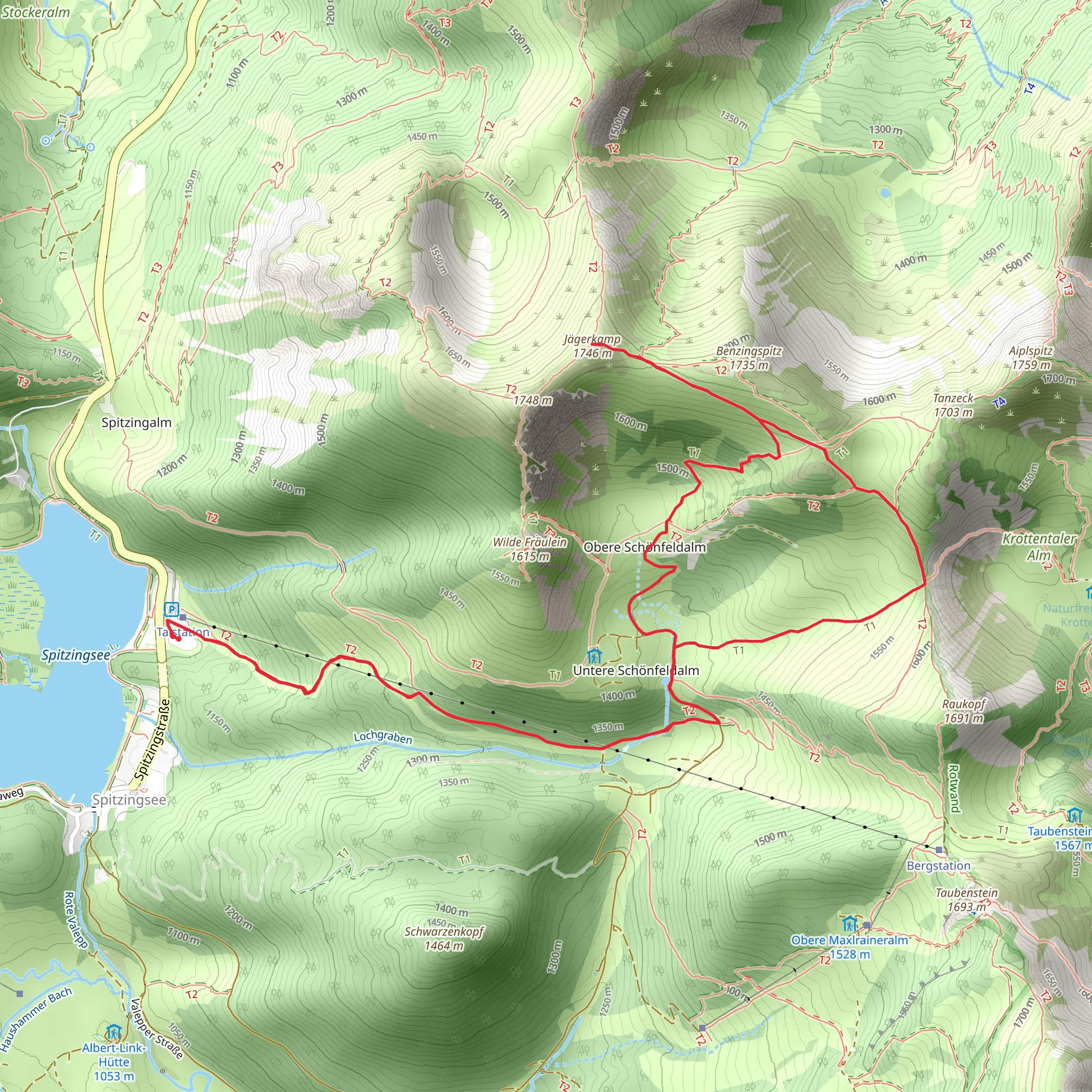 Jägerkamp Loop via Tanzeck Reib'n mobile static map