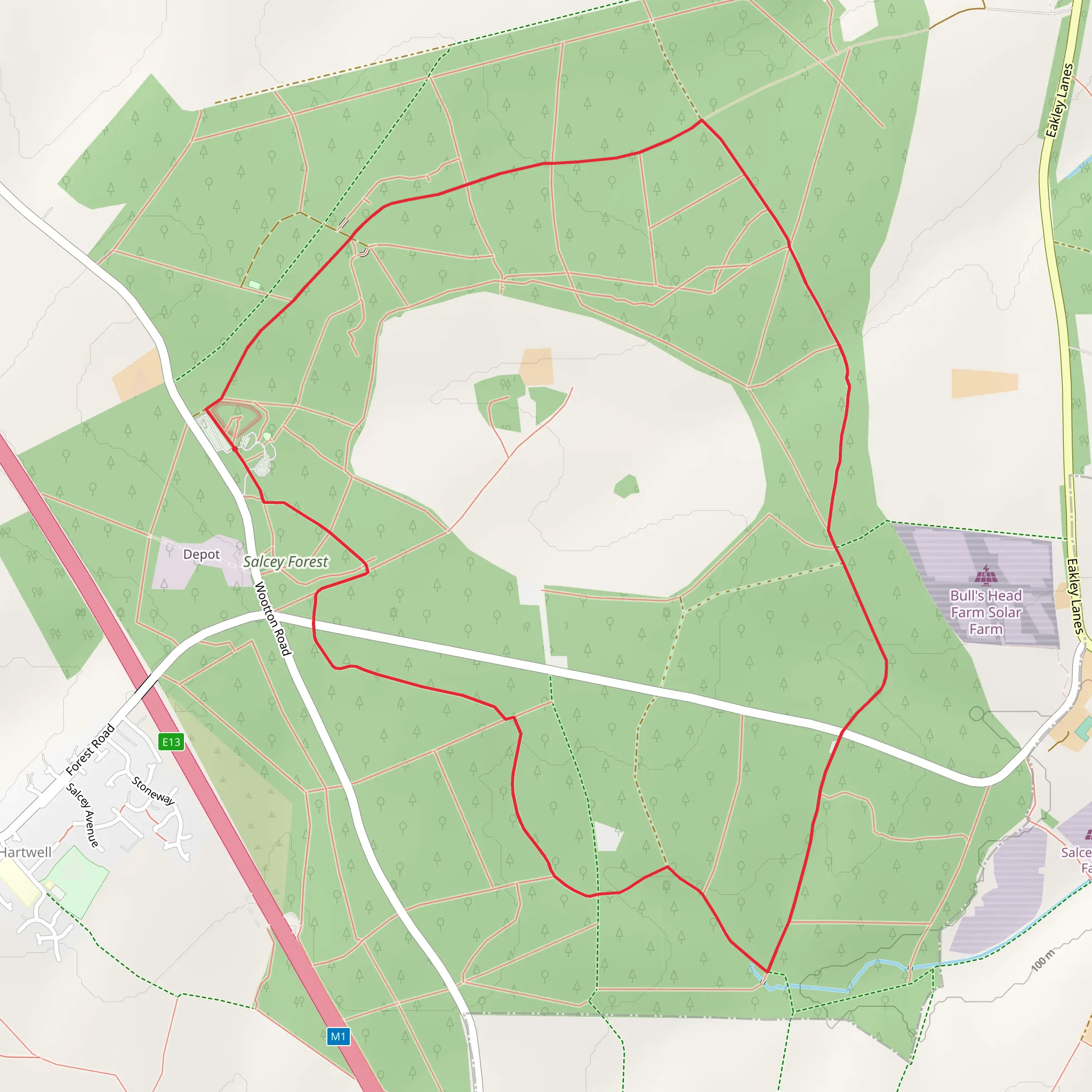 Salcey Forest Loop mobile static map