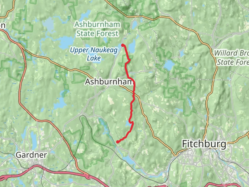 Muddy Pond and Wester State Forest via Midstate Trail