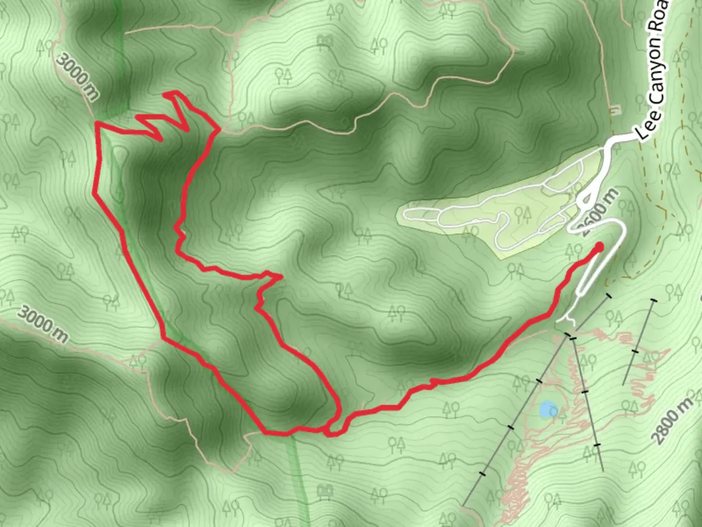 An image depicting the trail Upper Bristlecone Trail and Old Bristlecone Loop and its surrounding area.