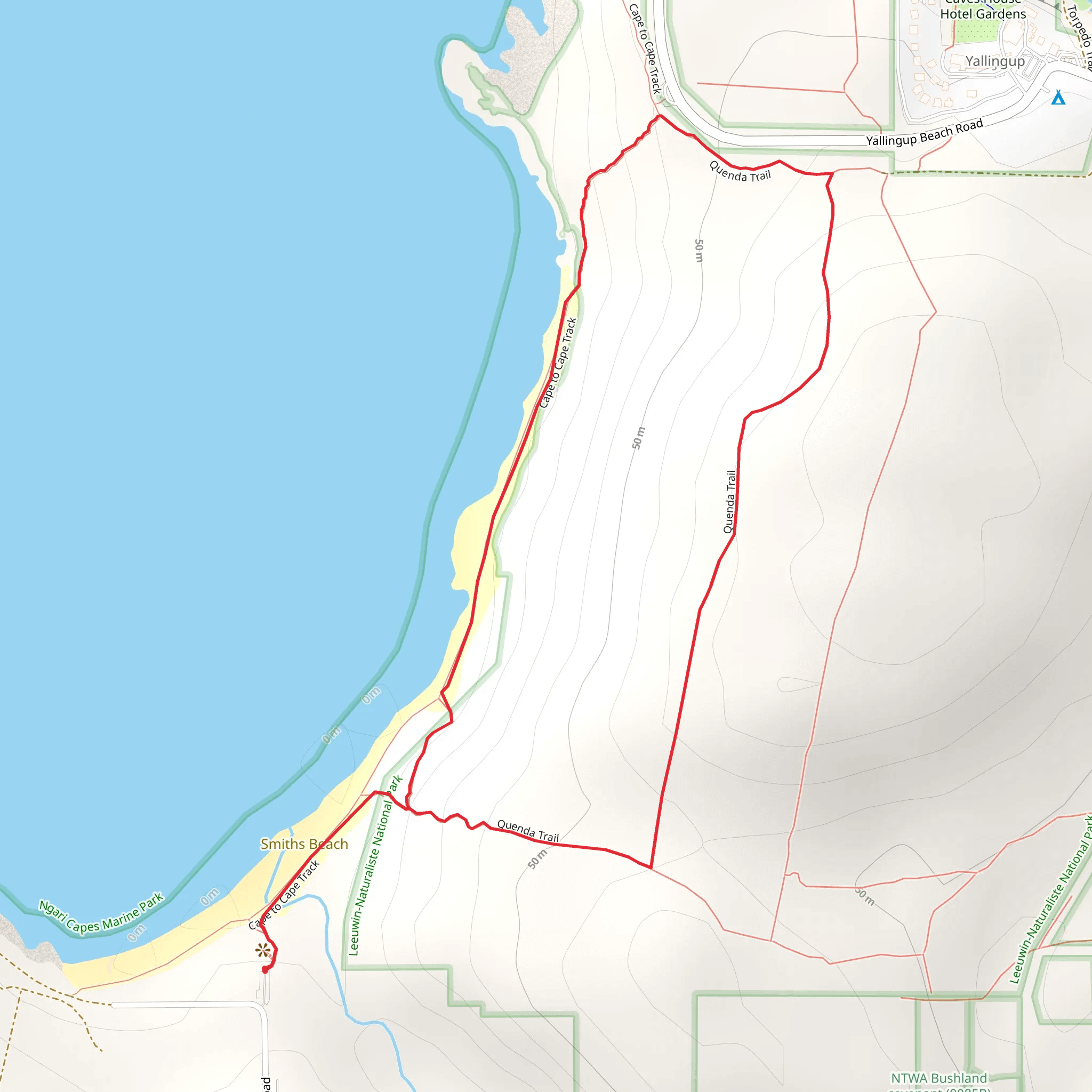 Quenda Trail mobile static map