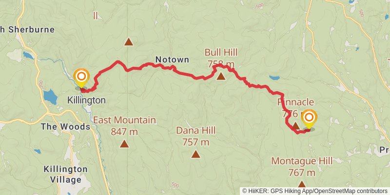 Appalachian Trail stage 167 Map