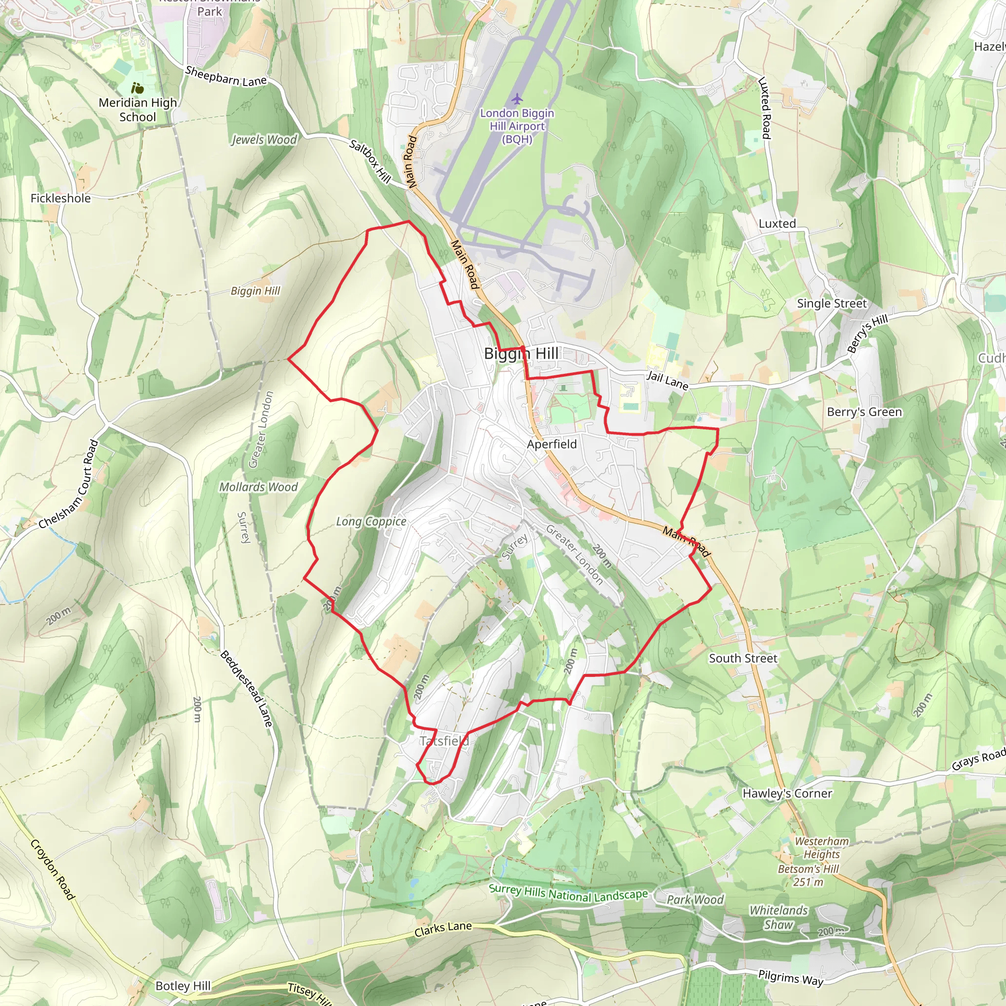 Biggin Hill Walk mobile static map