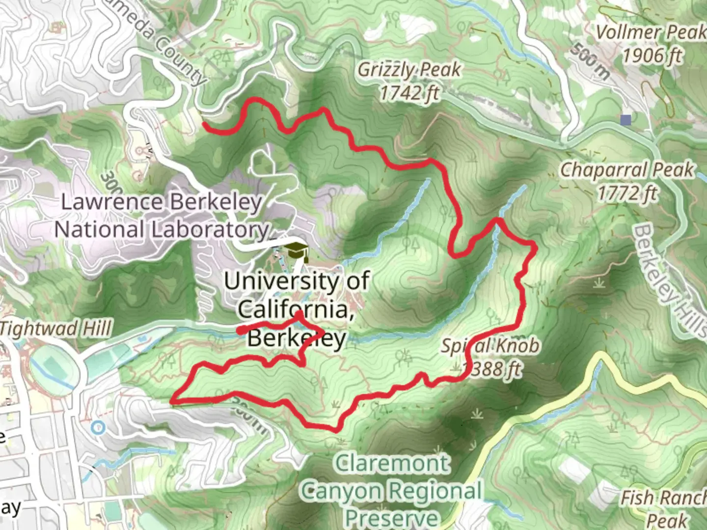 An image depicting the trail Lower and Upper Jordan Fire Trail and its surrounding area.
