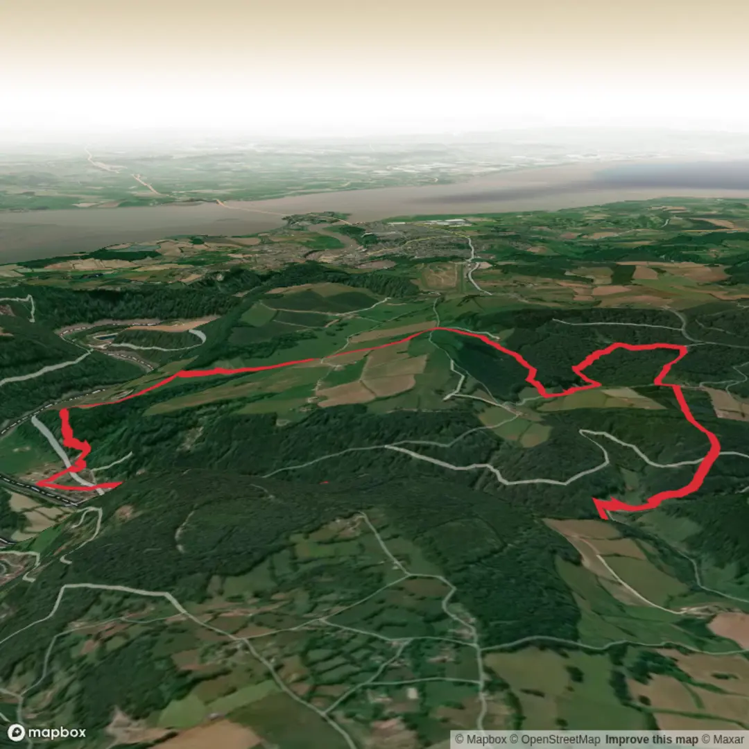 An image depicting the trail Extended Angidy Trail - Upper Limits UK and its surrounding area.