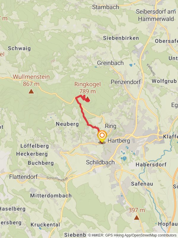 Ascent to Ringwarte - via Brühlweg mobile static map