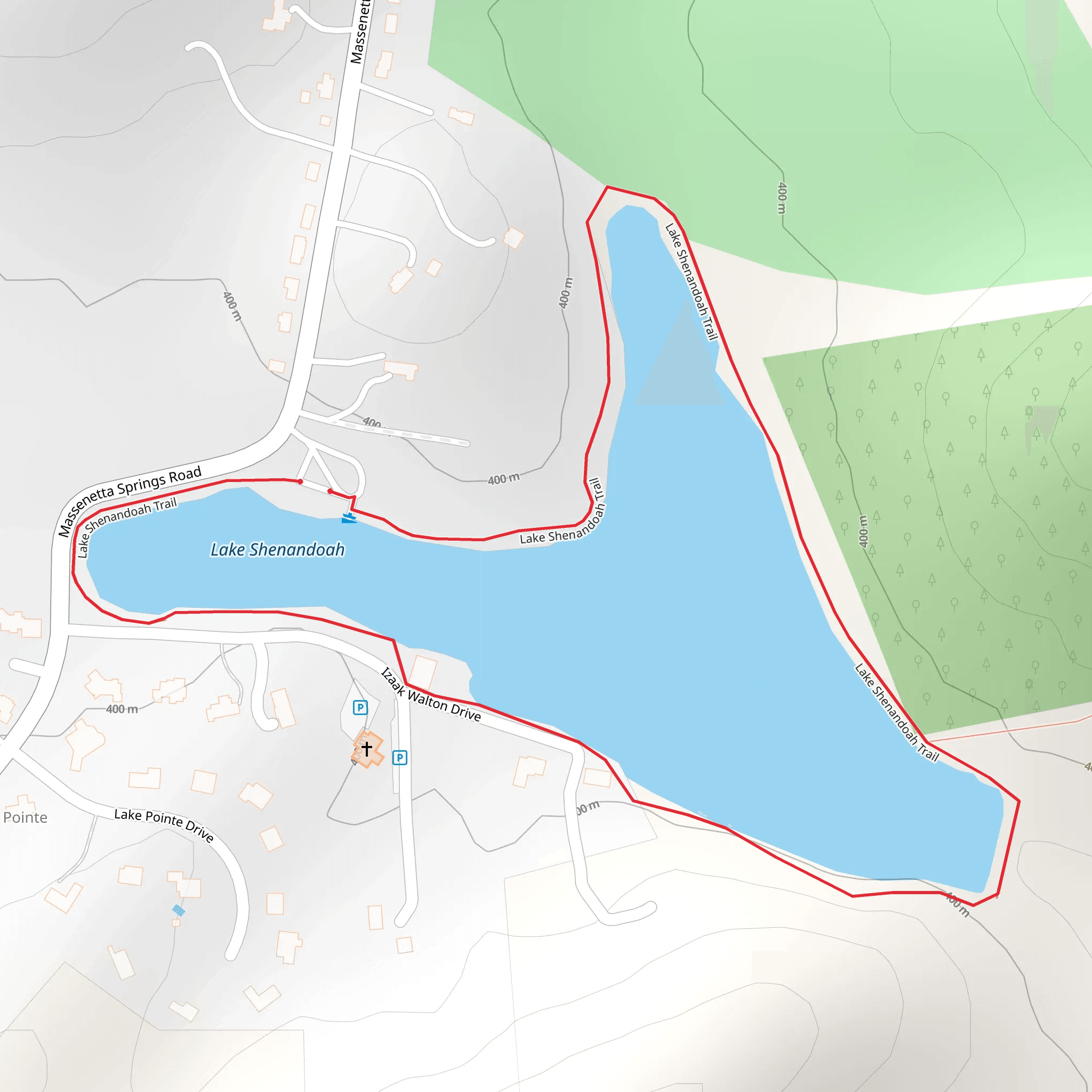 Lake Shenandoah Loop mobile static map