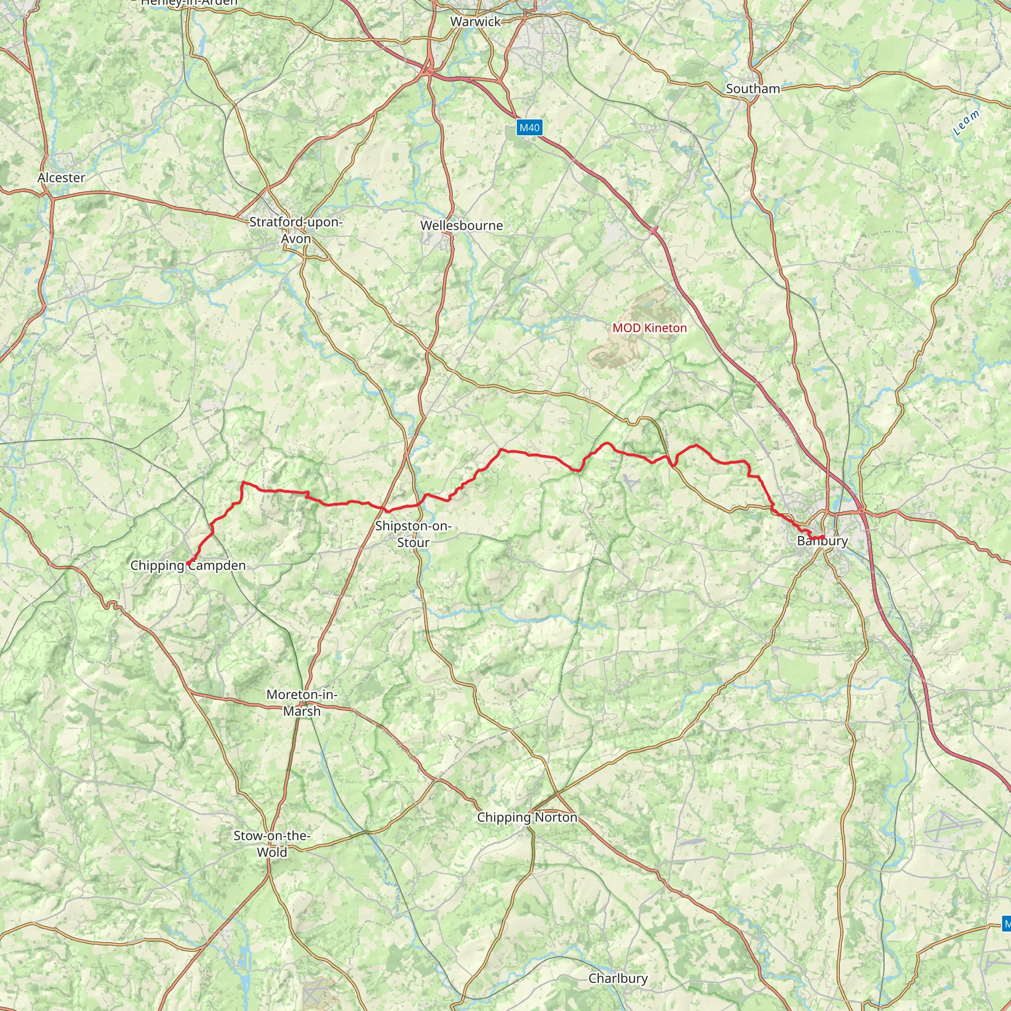 Cotswold Link - Macmillan Way mobile static map