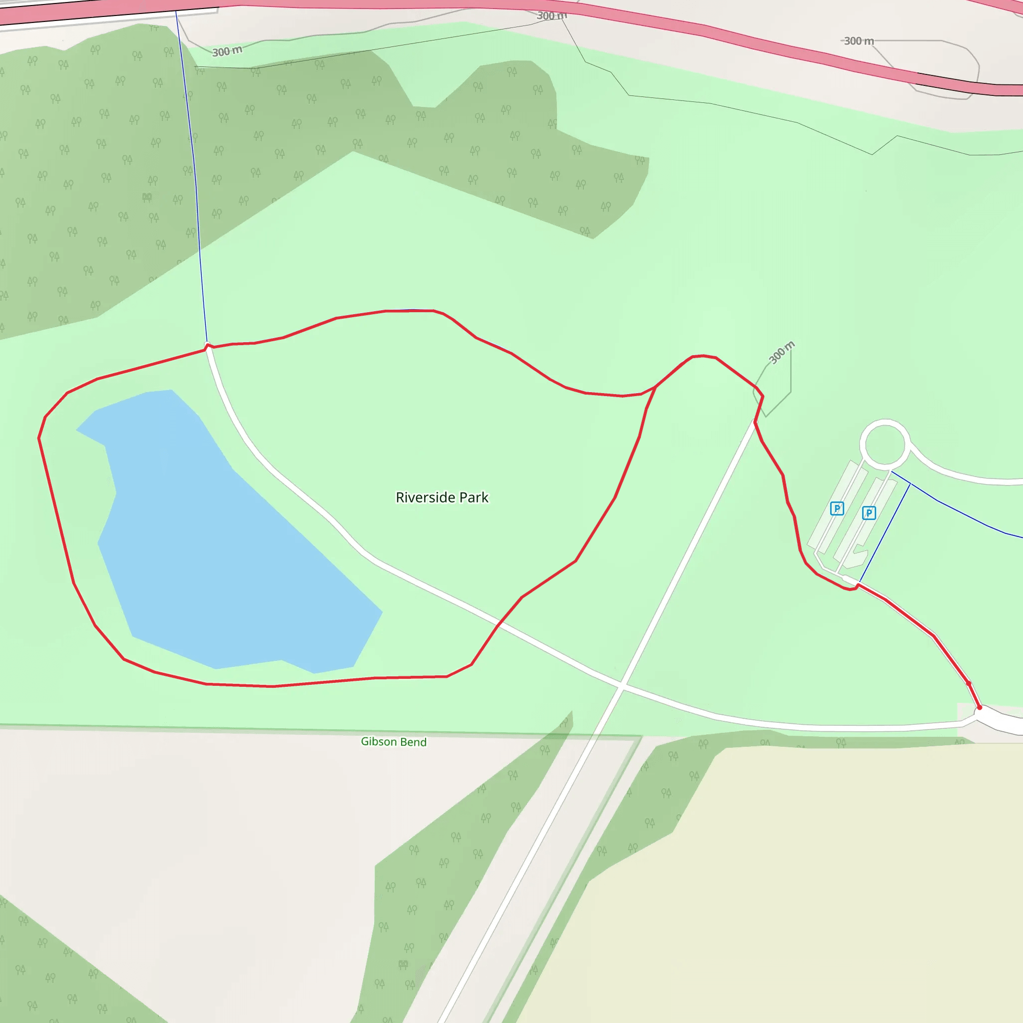 Trails Center Pond Loop mobile static map