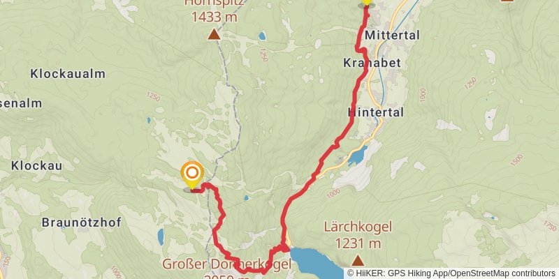 SalzAlpenSteig stage 14 Map