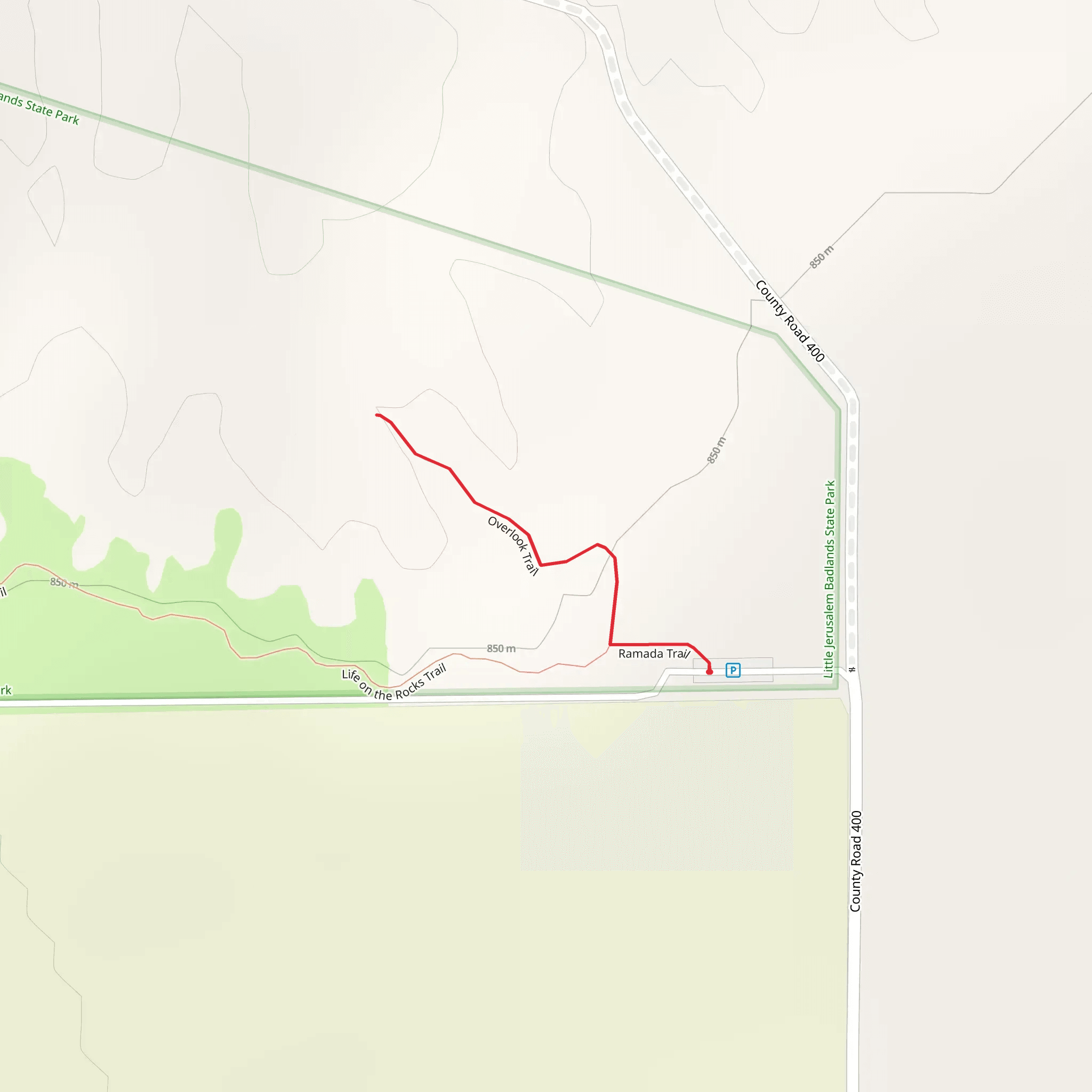 Overlook Trail mobile static map