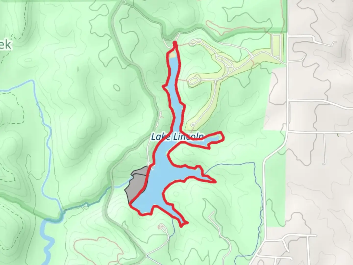 An image depicting the trail Lake Lincoln Loop and its surrounding area.