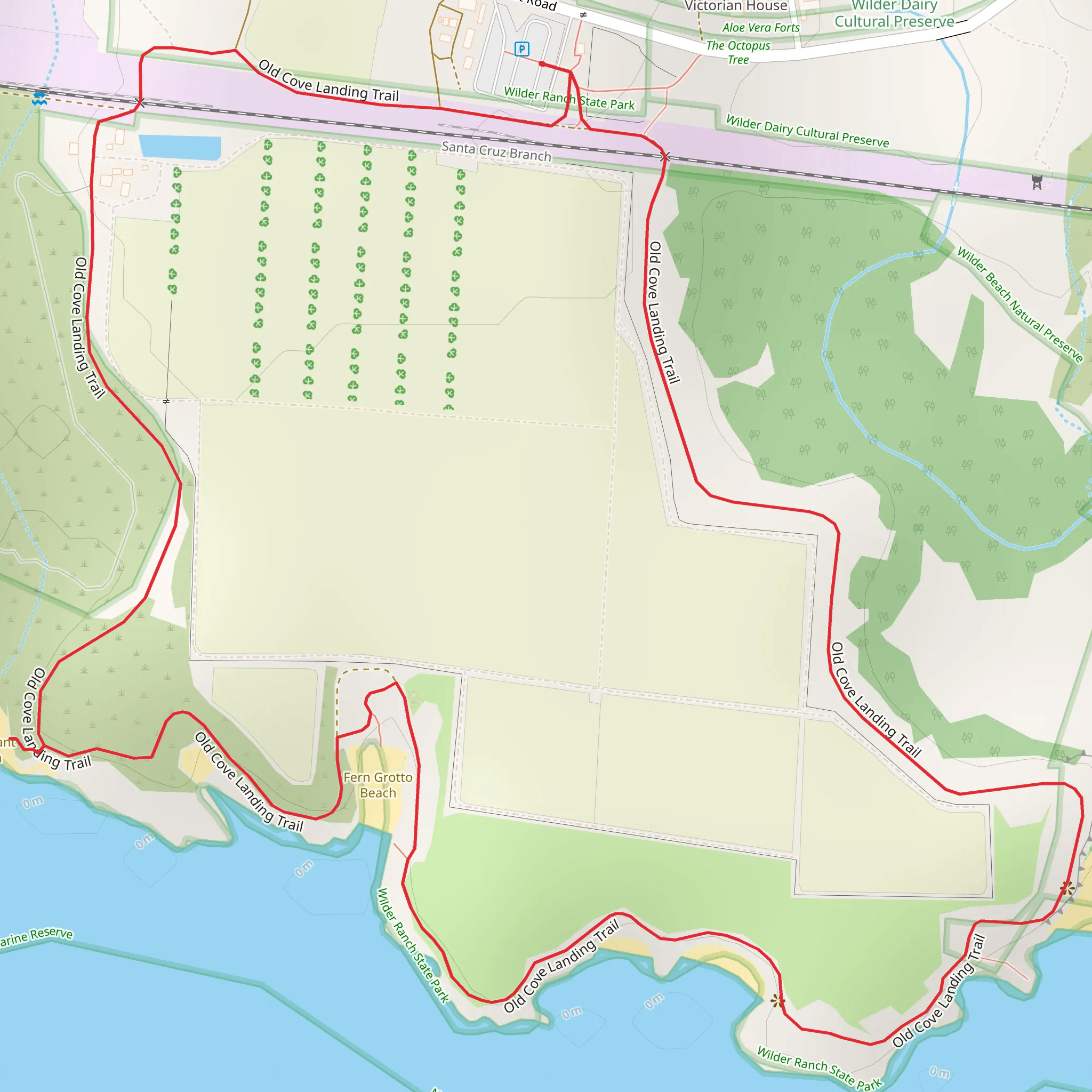 Old Cove Landing Loop Trail mobile static map