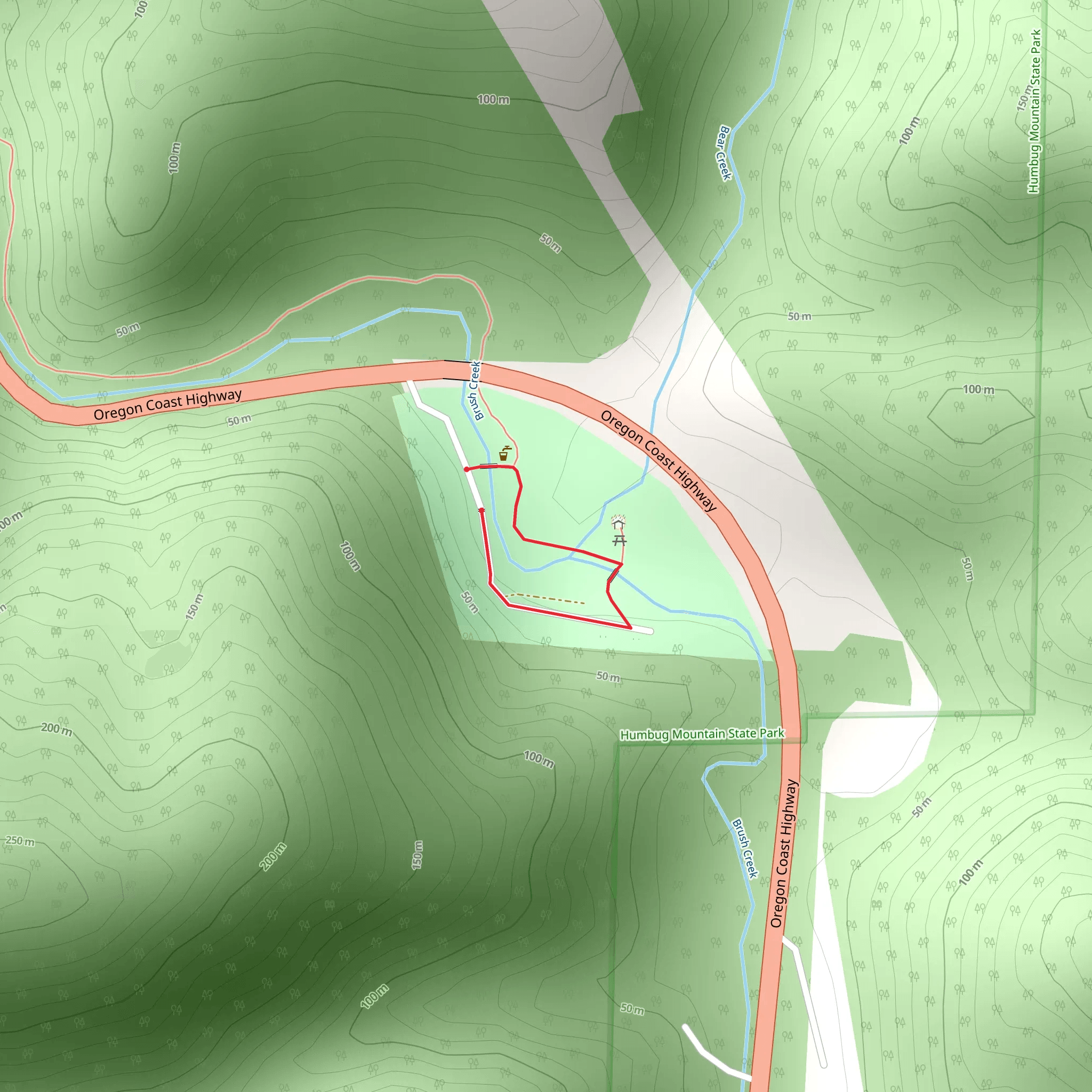 Brush Creek Loop mobile static map