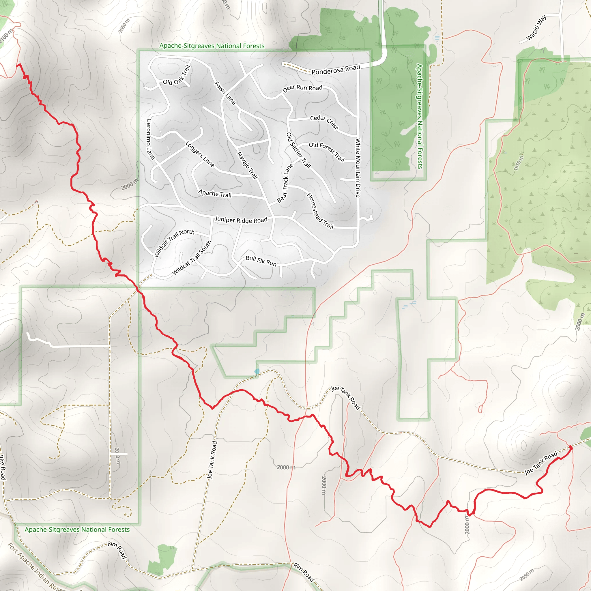 Lookout Connector Trail mobile static map
