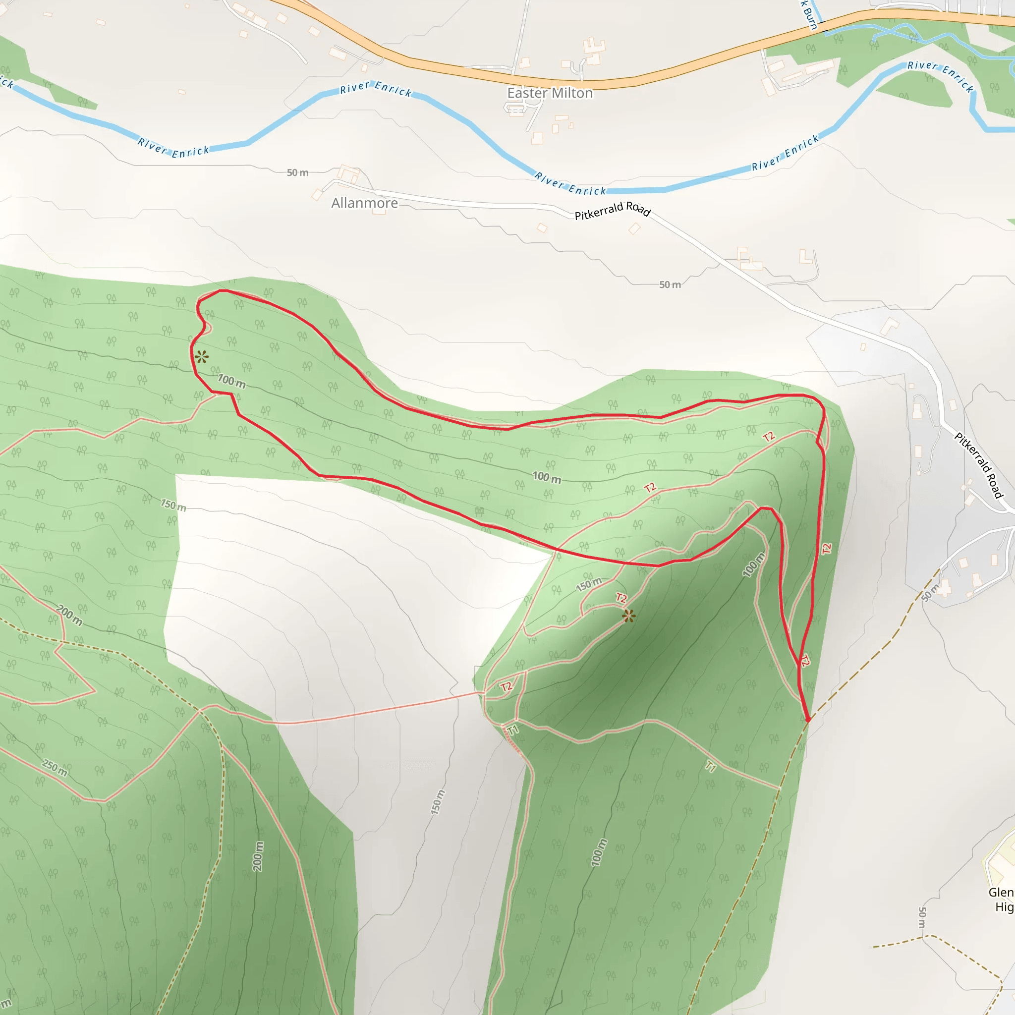 Milton Loop Trail mobile static map