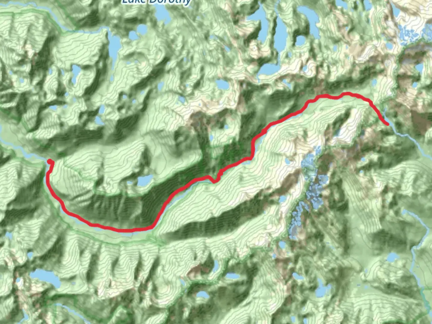 An image depicting the trail Dutch Miller Gap Trail and its surrounding area.