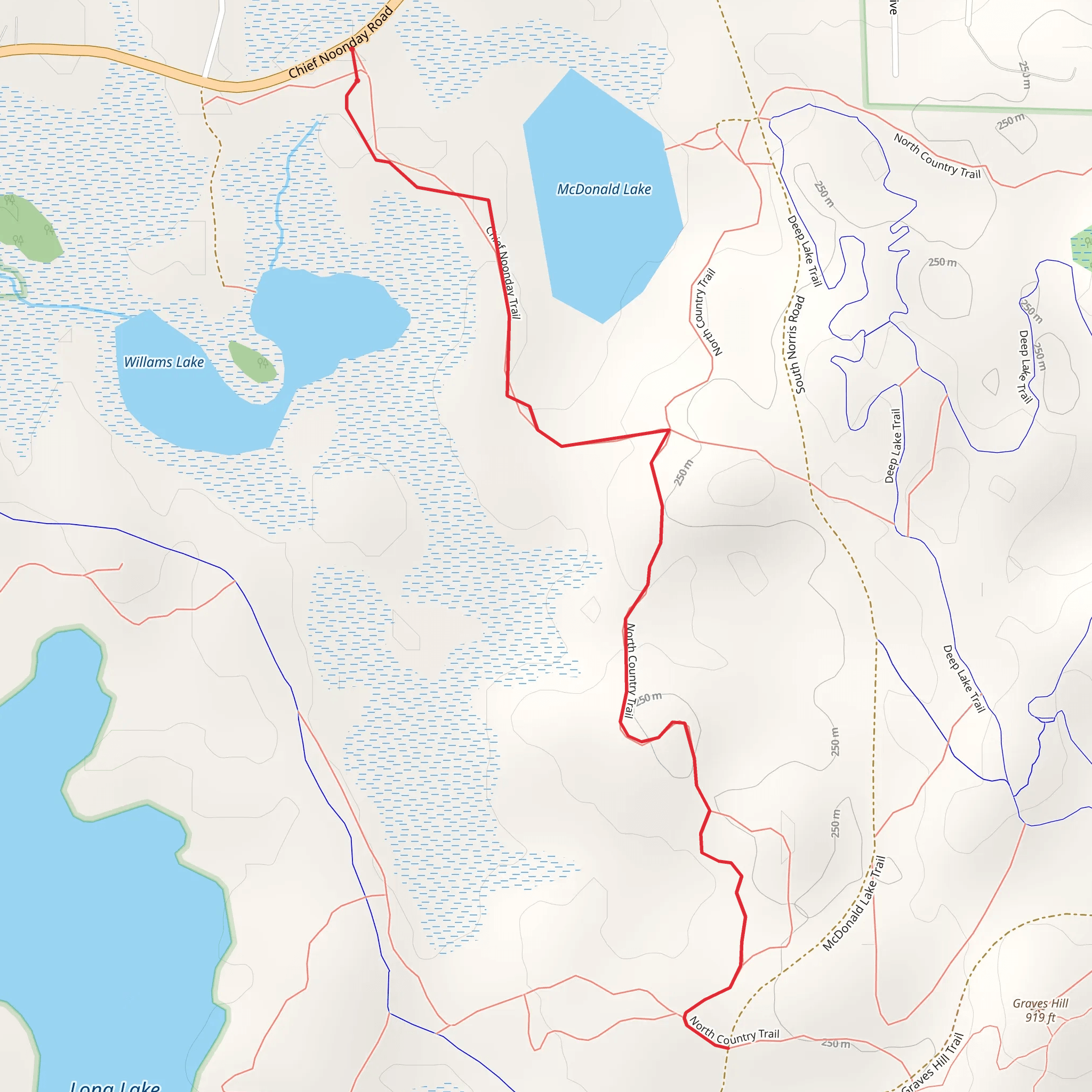 Yankee Springs Recreation Area via NCT mobile static map
