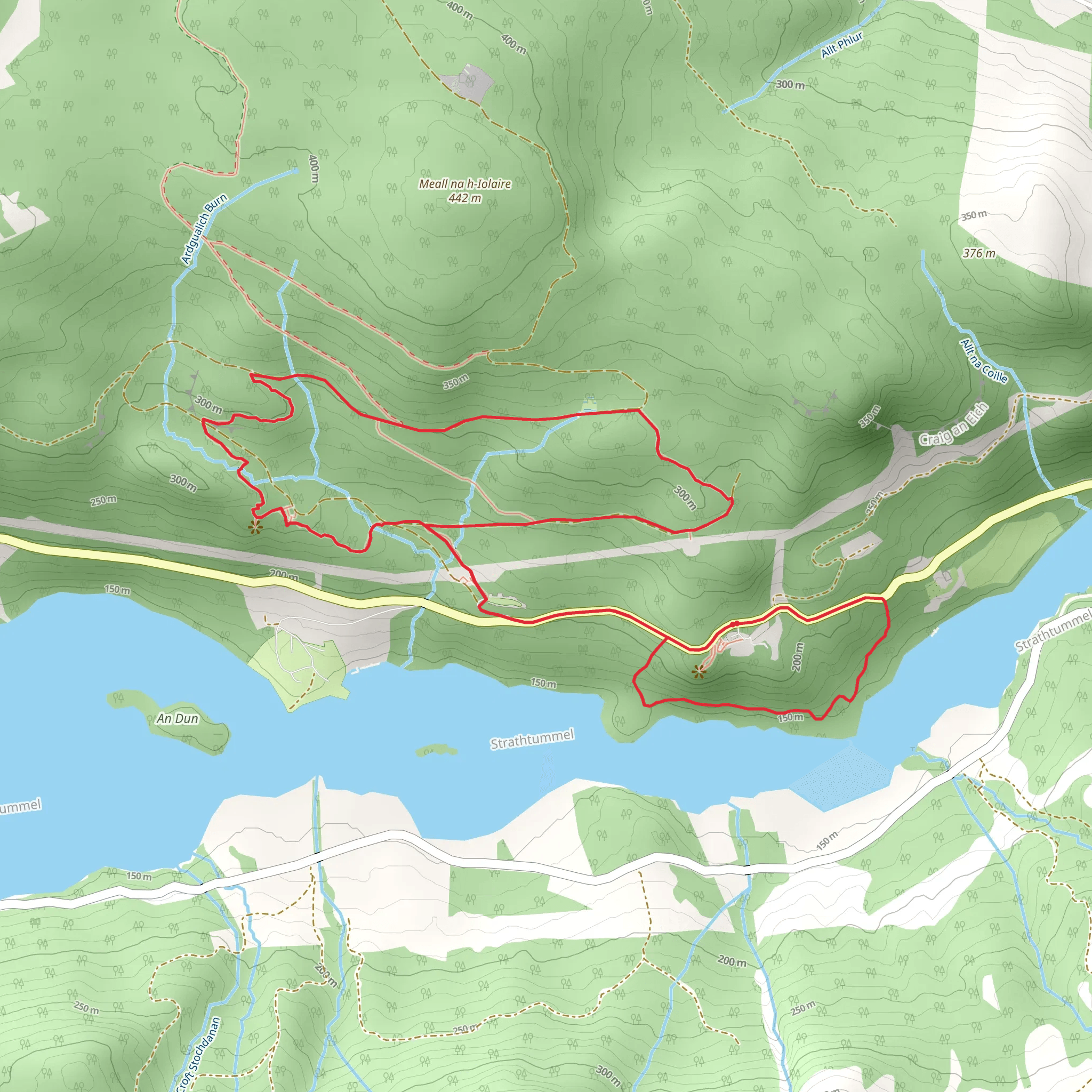Loch Tummel Walk mobile static map