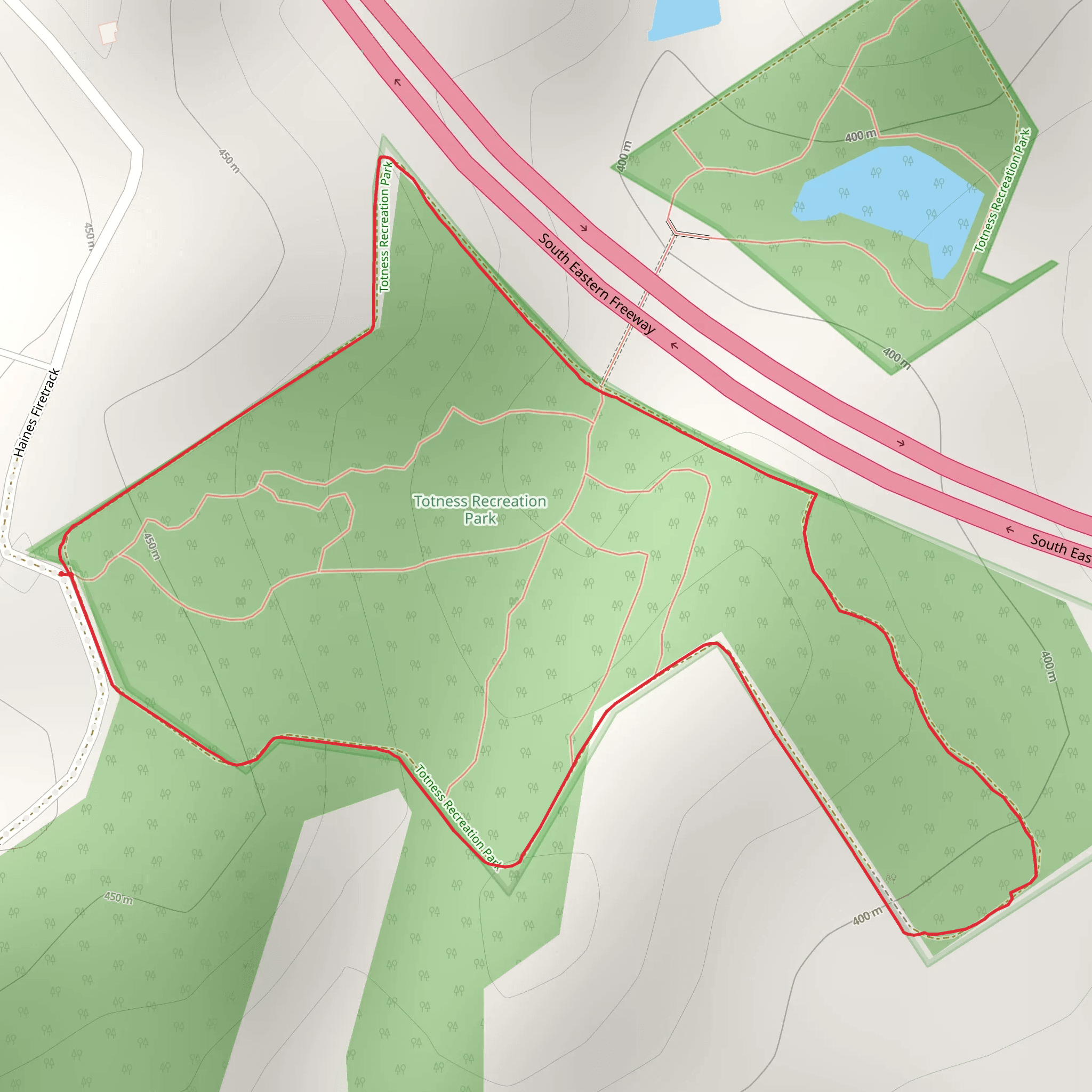 Totness Recreation Park - Southern Perimeter Loop Walk mobile static map