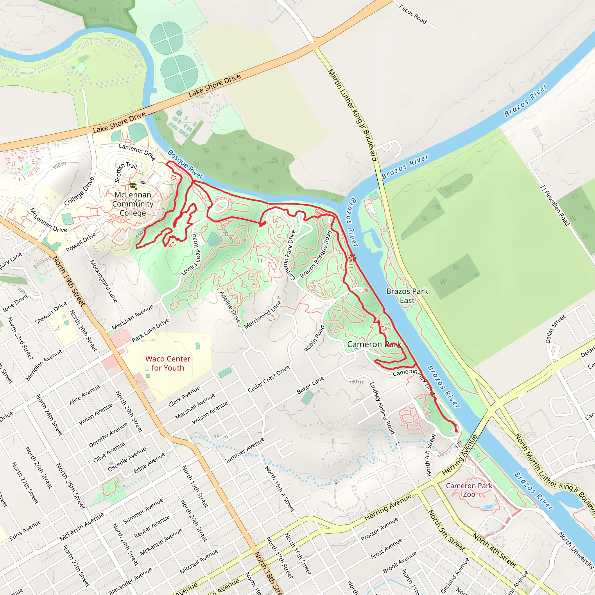 Brazos River Trail mobile static map