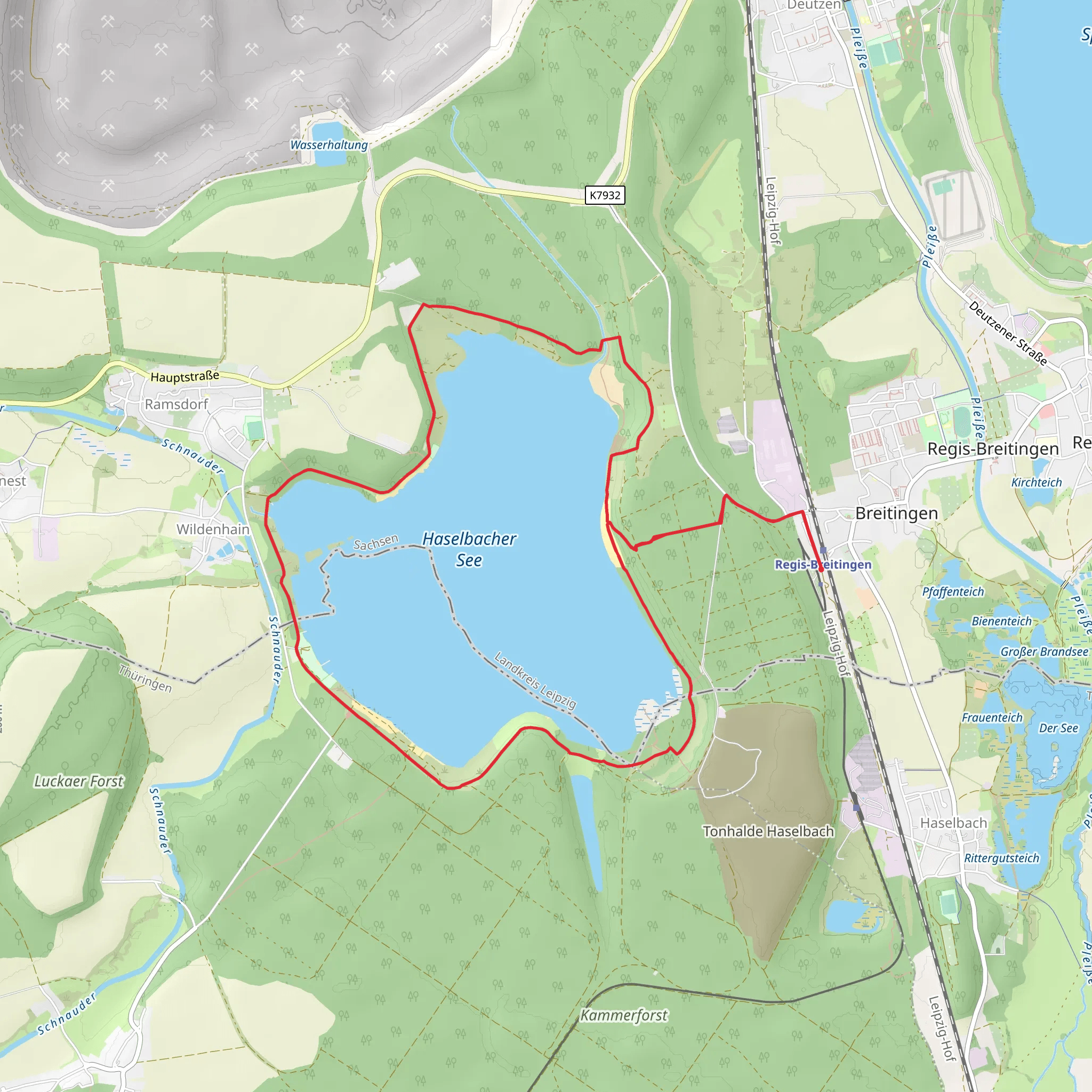 Haselbacher See Loop mobile static map