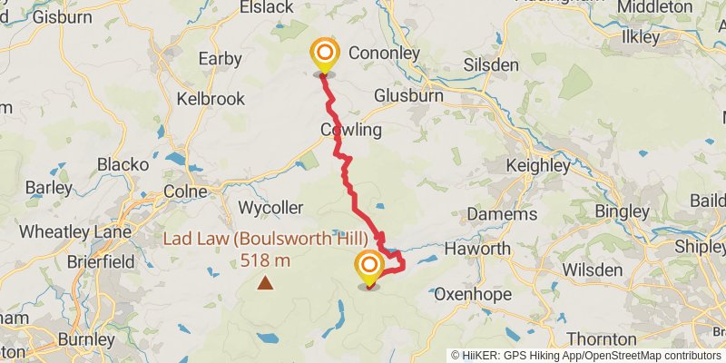 Middleton in Teesdale to Dover Walk stage 8 Map