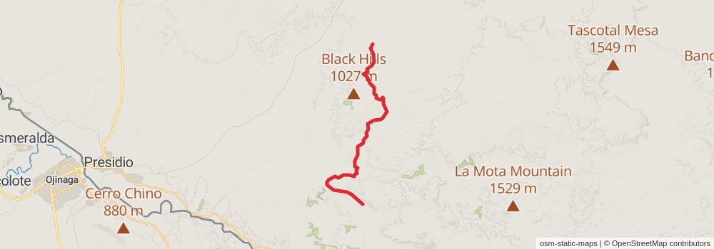 American Perimeter Trail - Texas Primary stage 25 Map