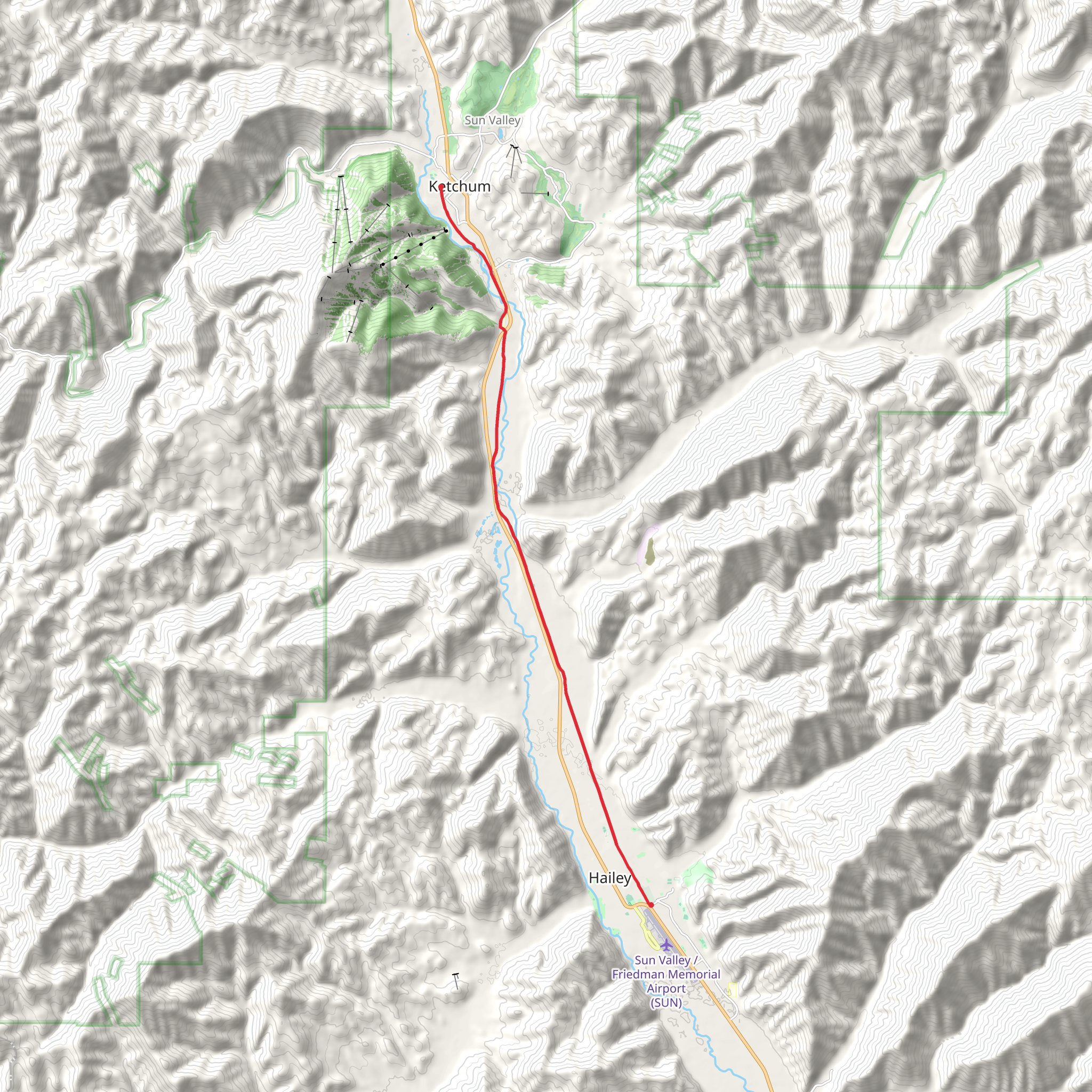 Wood River Trails mobile static map