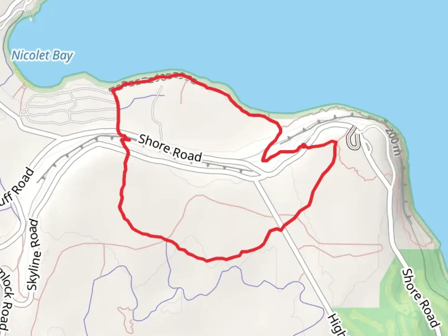 An image depicting the trail Eagle, Minnehaha and Lone Pine Loop Trail and its surrounding area.