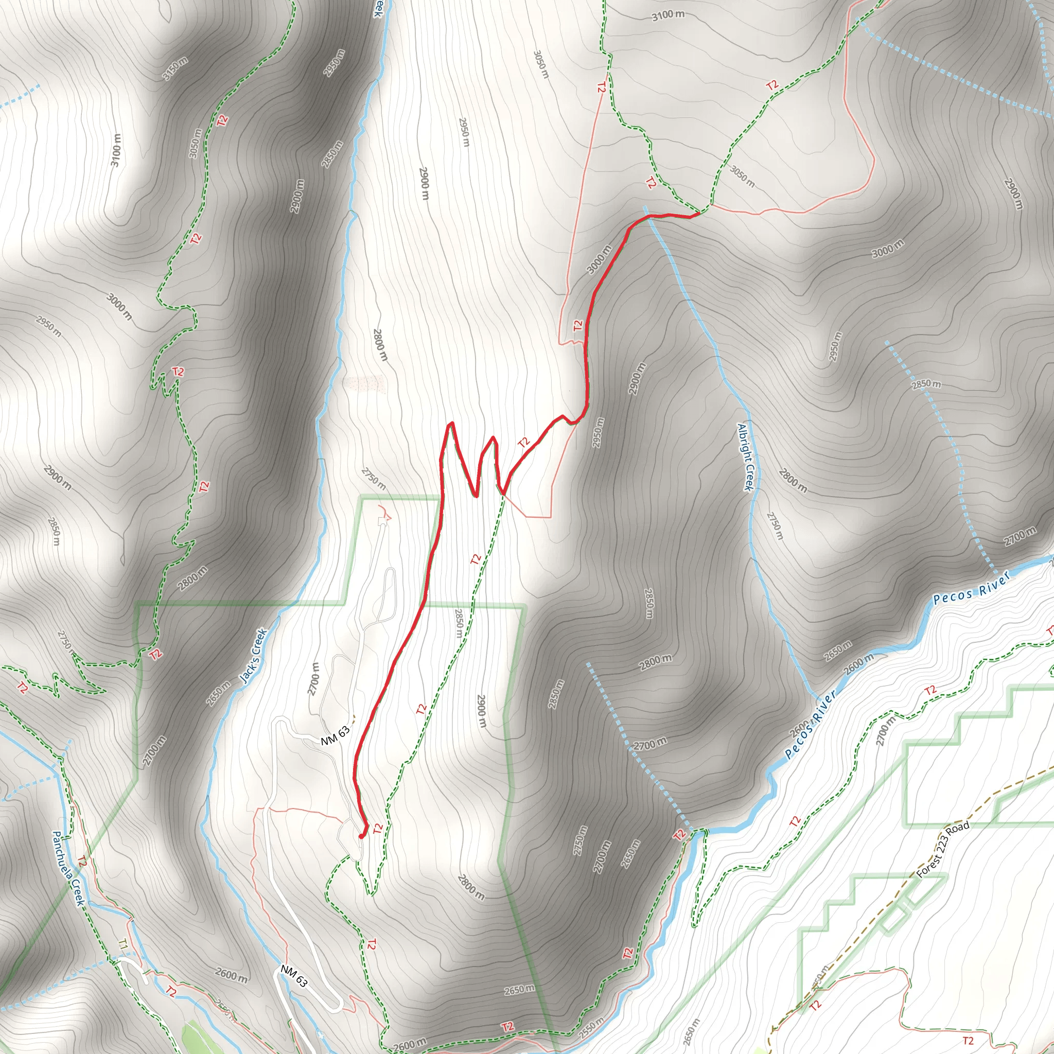 Beatty's Trail - Jacks Creek Horse Camp mobile static map