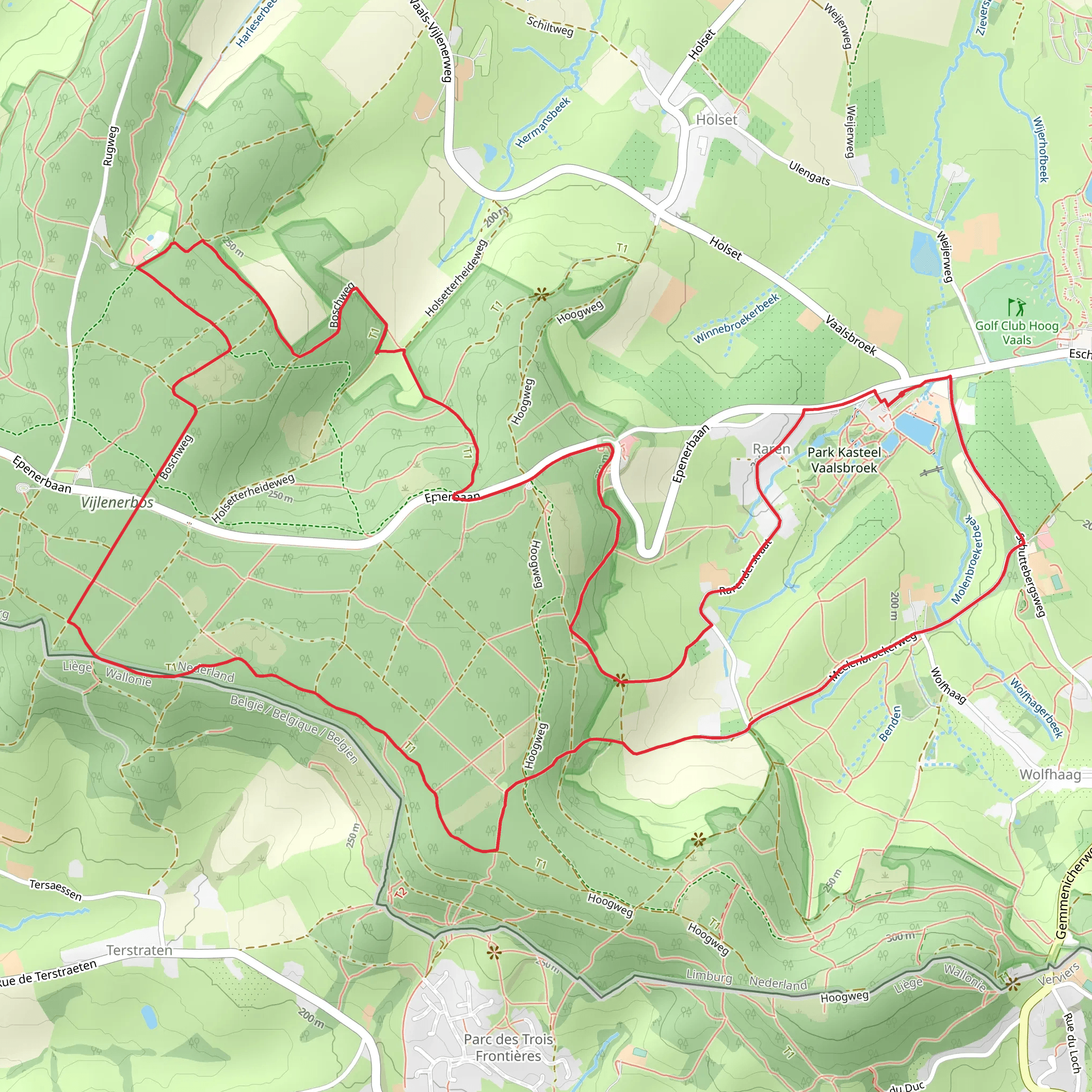Meelenbroek, Malensbosch and Holsetterbosch Loop mobile static map