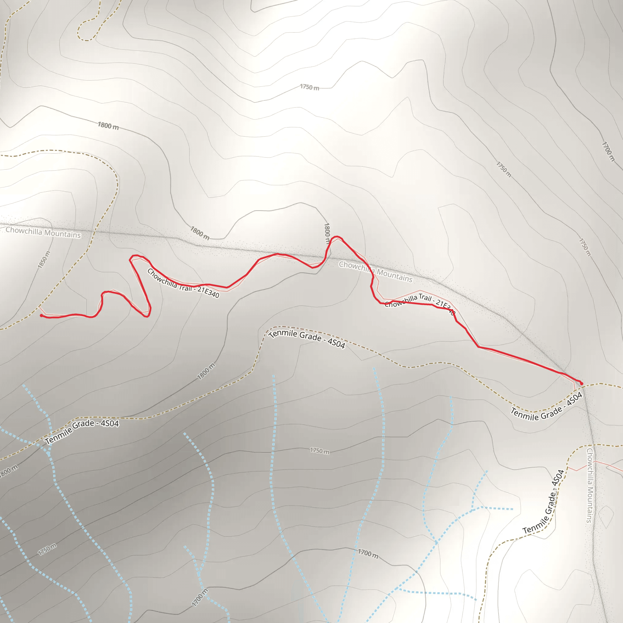 Chowchilla Trail mobile static map