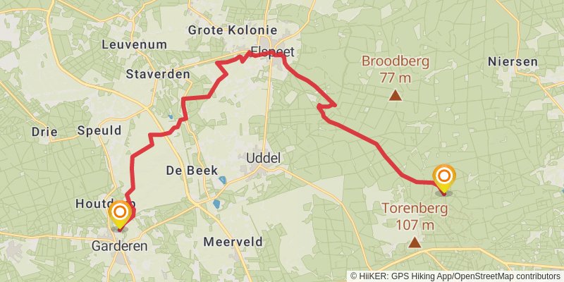 Veluwe Zwerfpad alt 5 Map