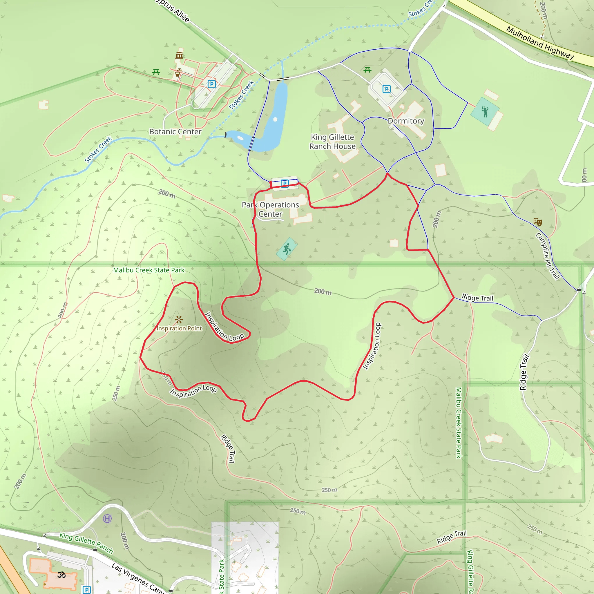 Inspiration Point Trail mobile static map