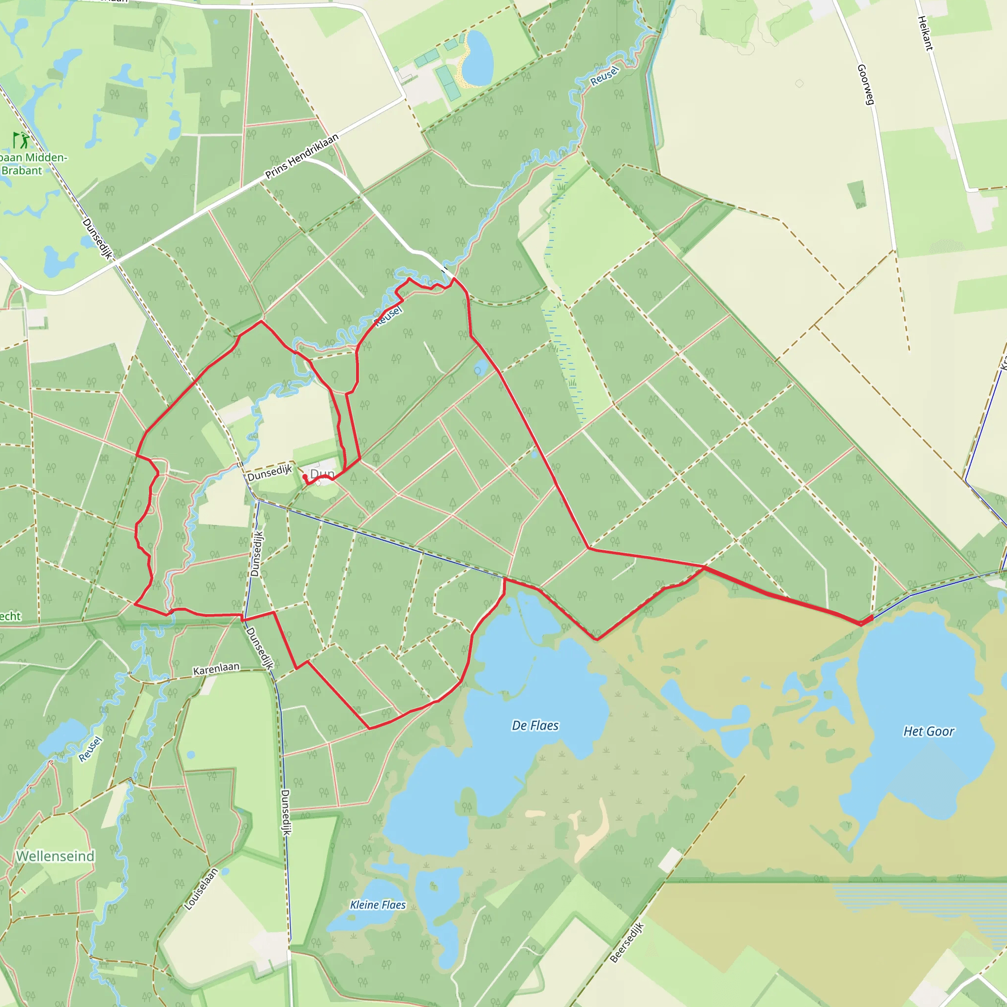 De Flaes, Het Goor and De Hertgang Loop mobile static map