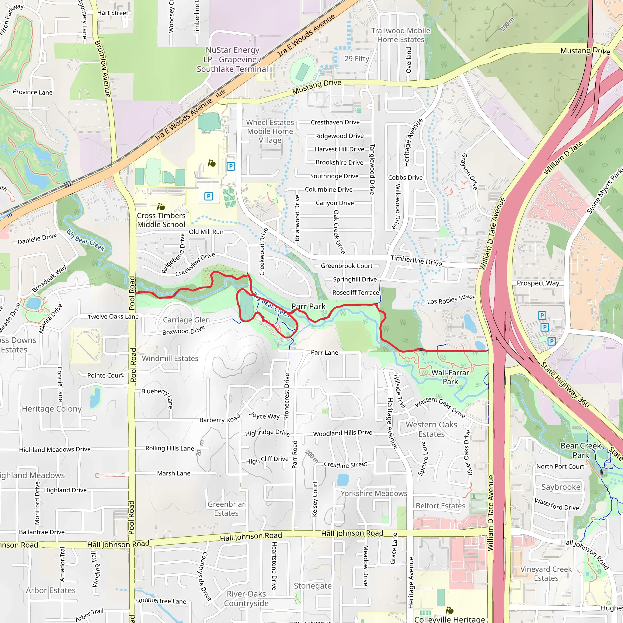 Bear Creek Trail - Parr Park mobile static map
