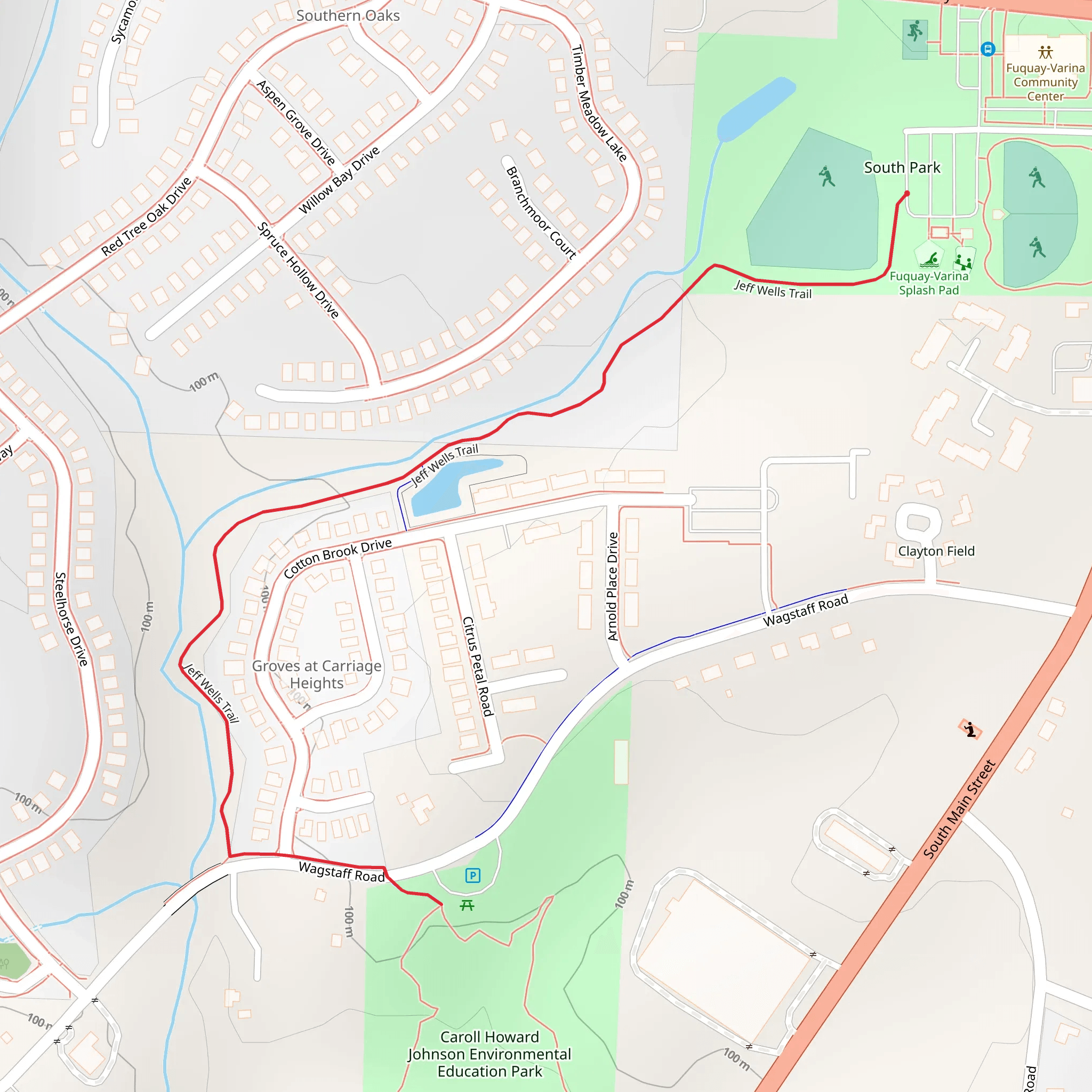Jeff Wells Trail mobile static map