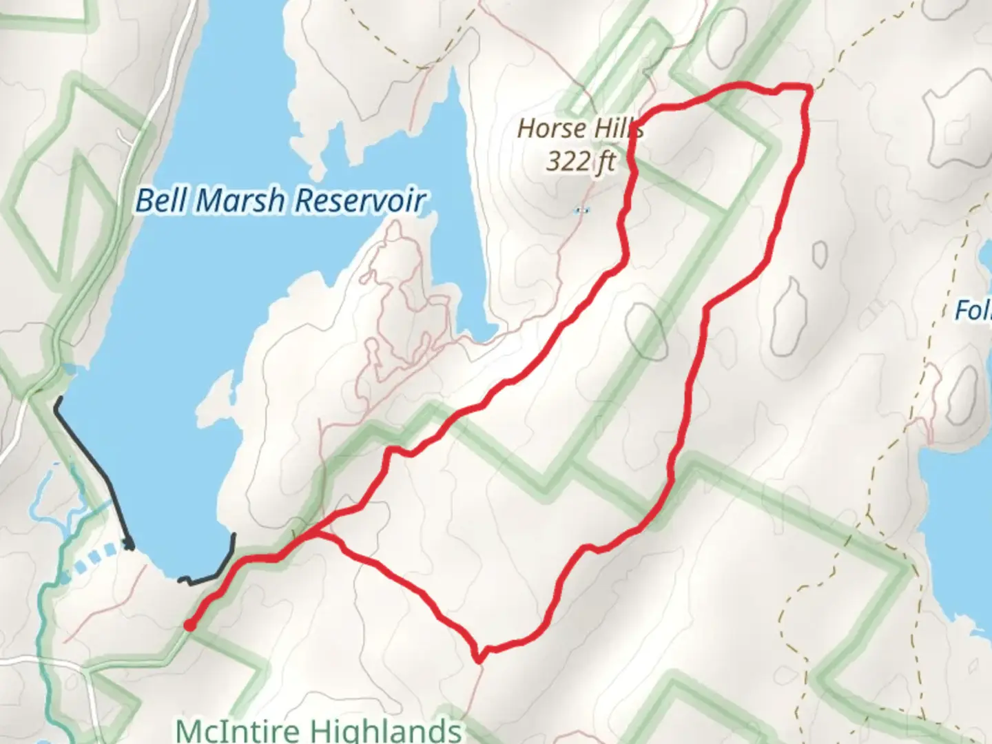 An image depicting the trail YWD-KWD - Silver Trail Loop and its surrounding area.