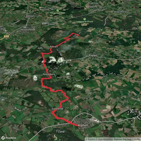 Alphen to Tulderheyde via Grenslandpad