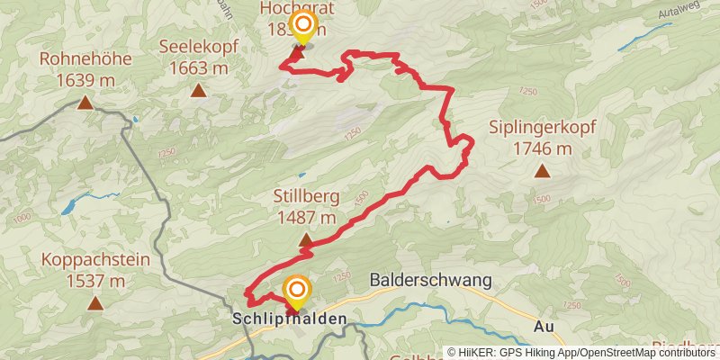 Himmelsstürmer-Route stage 12 Map