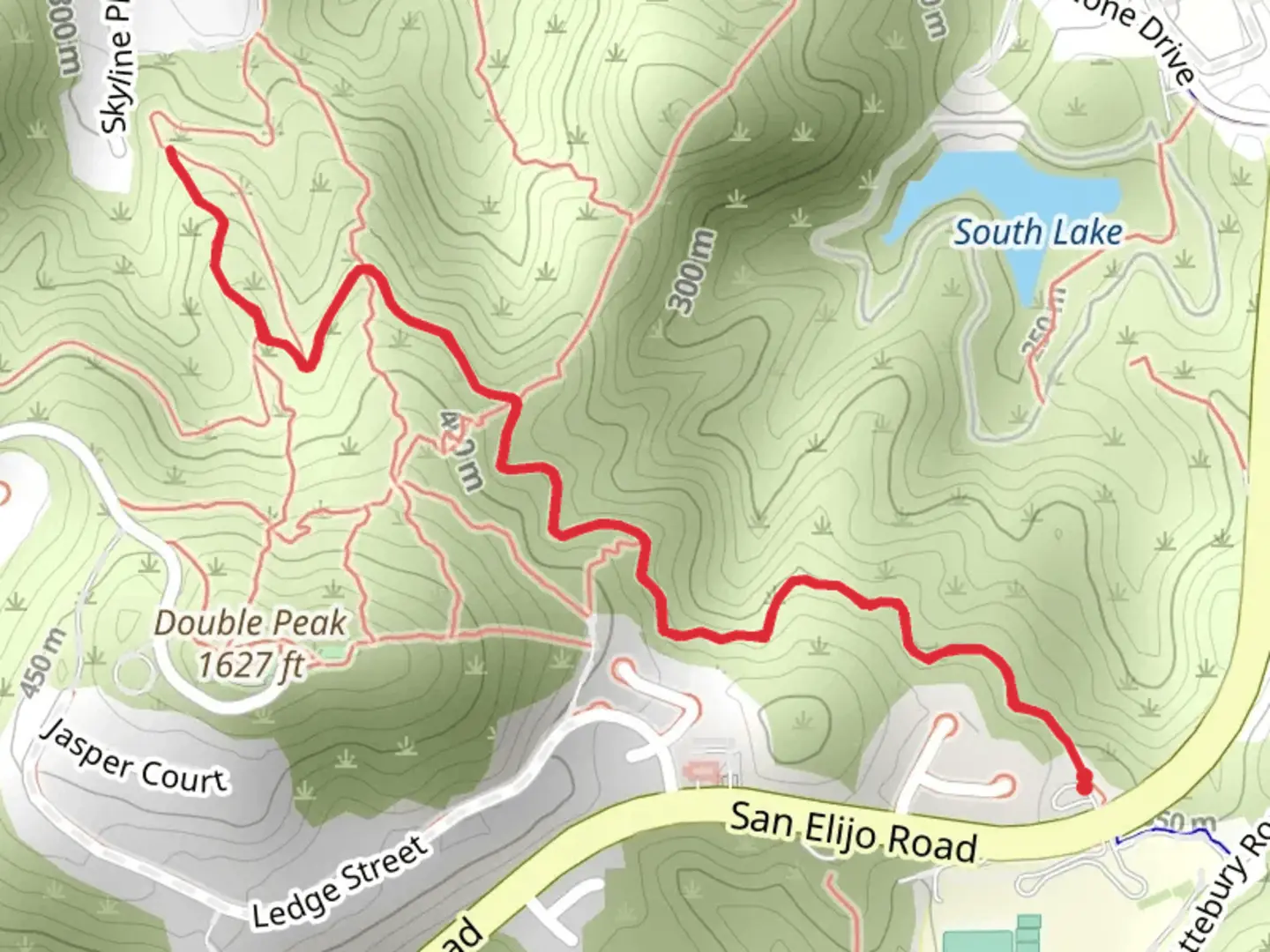 An image depicting the trail Cerro De Las Posas Ridgeline Trail and its surrounding area.