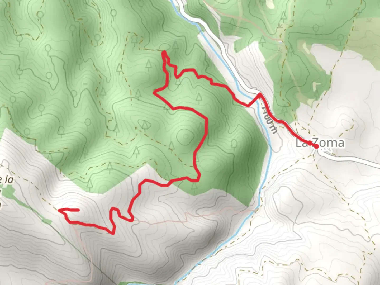 An image depicting the trail La Zoma - Hermitage of San Bernabé PR TE 104 and its surrounding area.