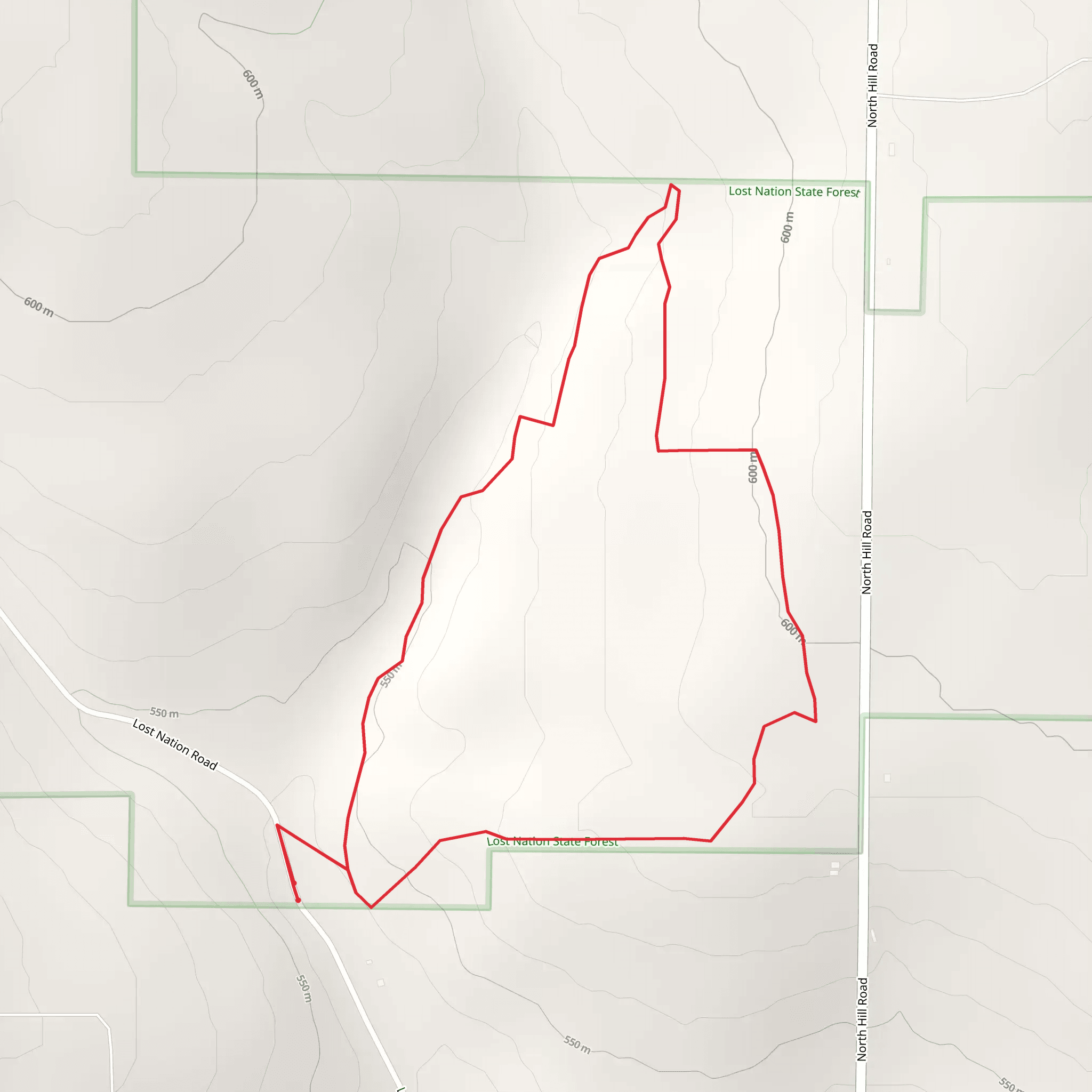 Lost Nation Road Loop mobile static map