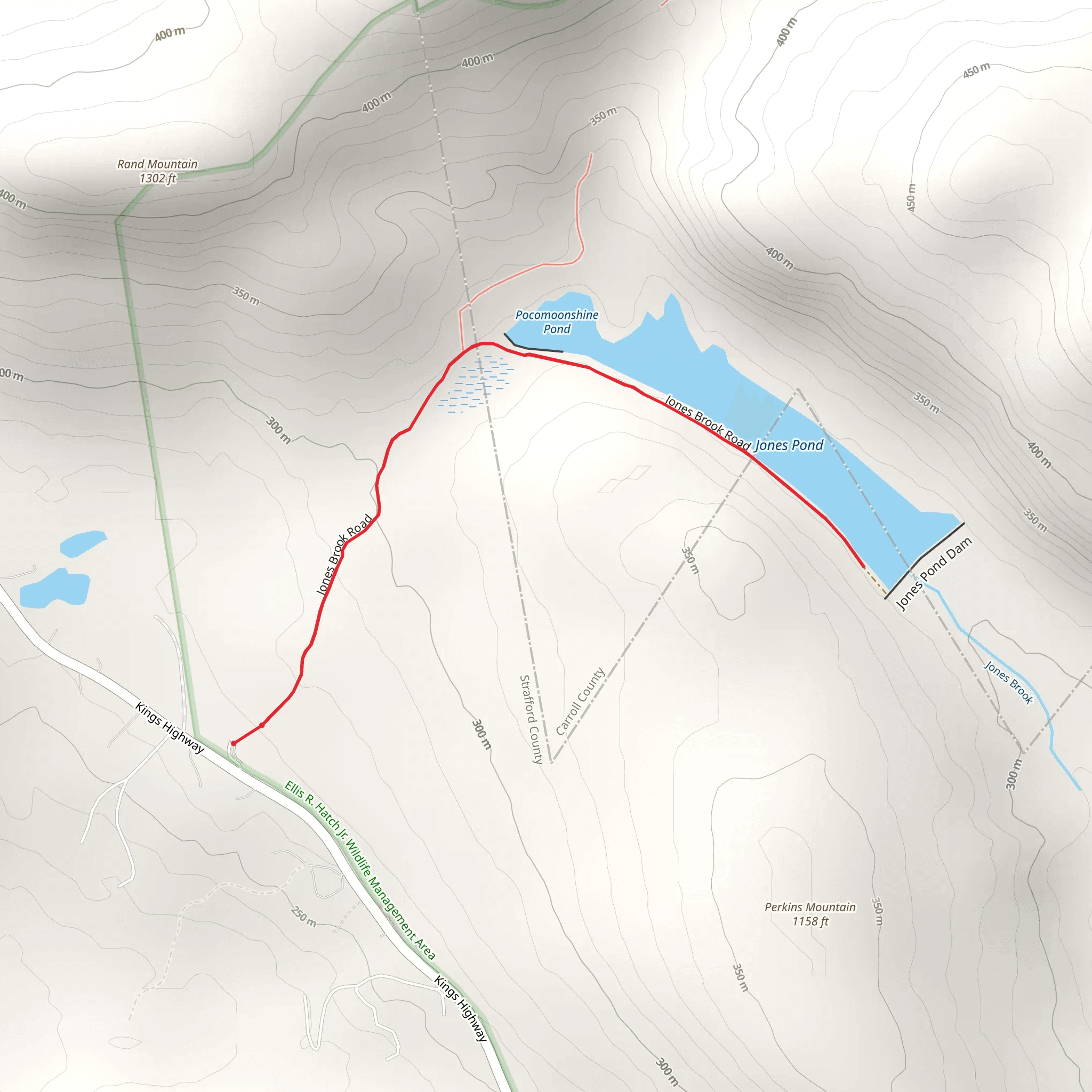Pocomoonshine Pond and Jones Pond Trail mobile static map